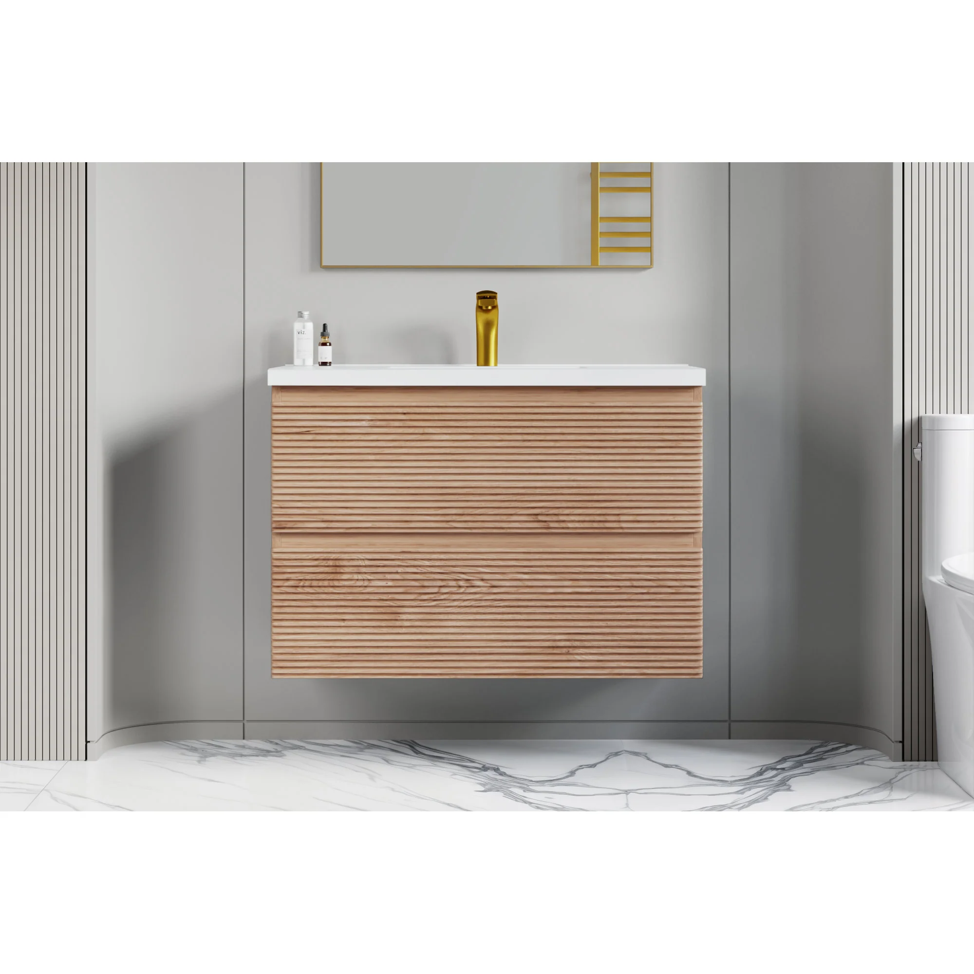 Manciano Floating Vanity - Fluted (24"-36")