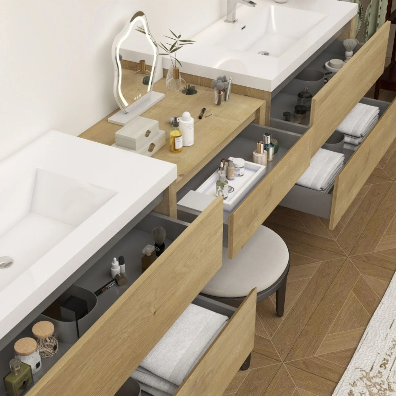 Sottile Floating Vanity (24"-150") 128 Sottile Floating Vanity (24"-150")