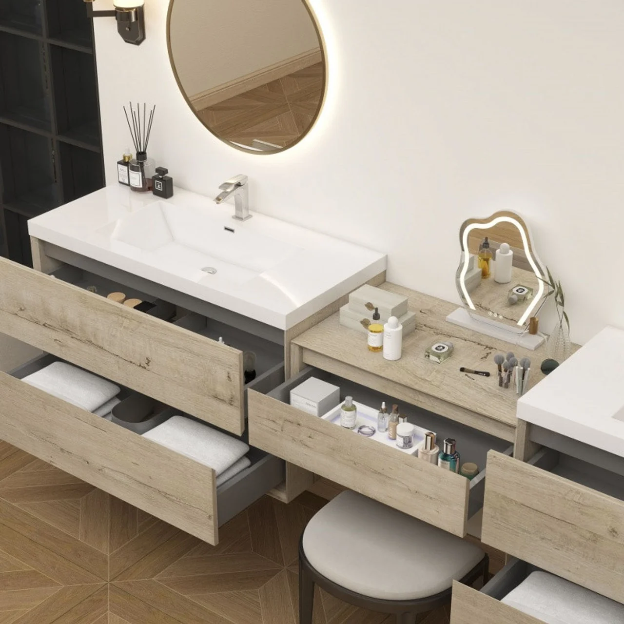 Sottile Floating Vanity (24"-150") 140 Sottile Floating Vanity (24"-150")