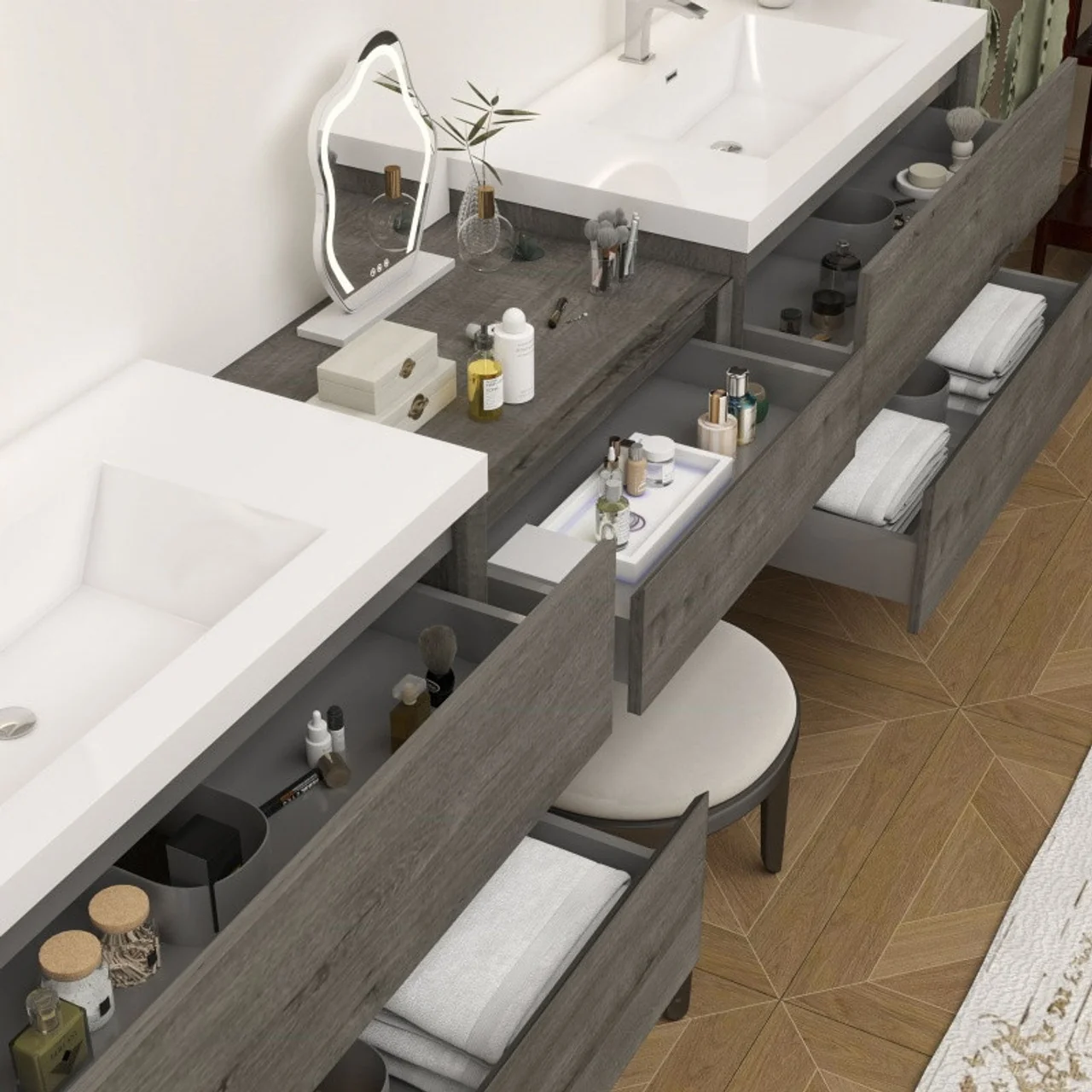 Sottile Floating Vanity (24"-150") 145 Sottile Floating Vanity (24"-150")
