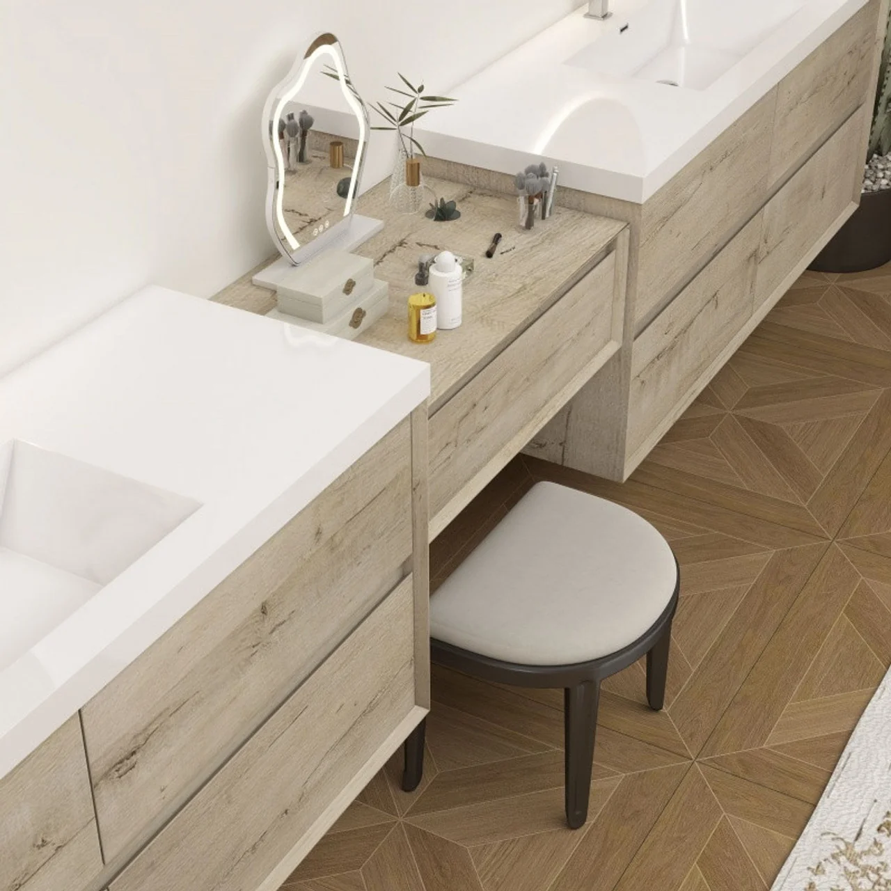 Sottile Floating Vanity (24"-150") 150 Sottile Floating Vanity (24"-150")