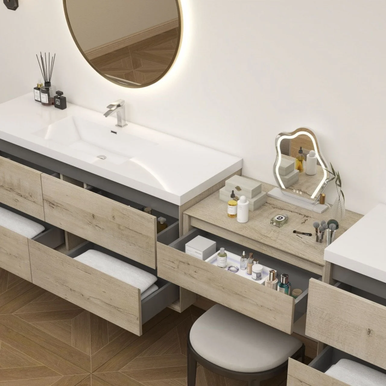 Sottile Floating Vanity (24"-150") 153 Sottile Floating Vanity (24"-150")