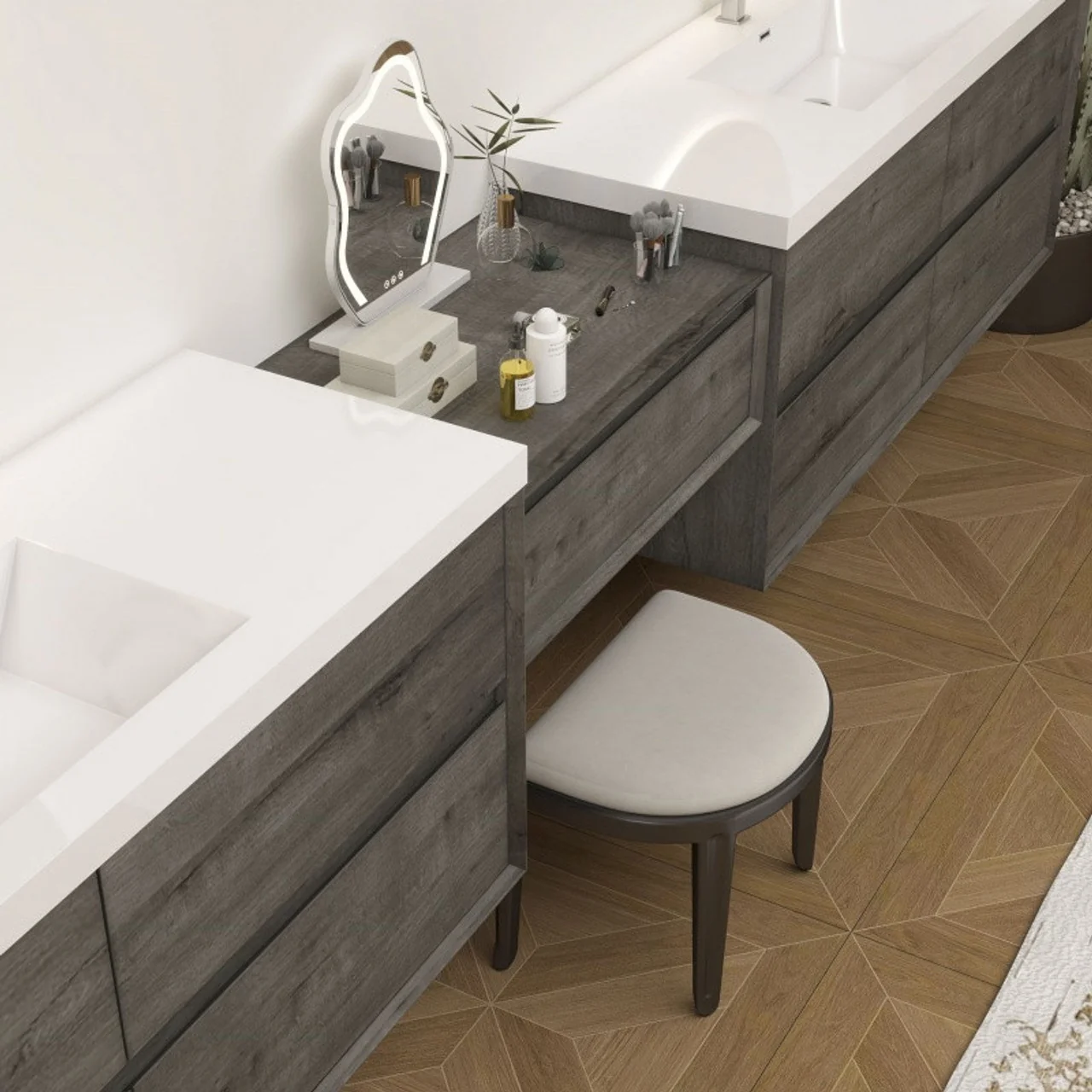 Sottile Floating Vanity (24"-150") 158 Sottile Floating Vanity (24"-150")