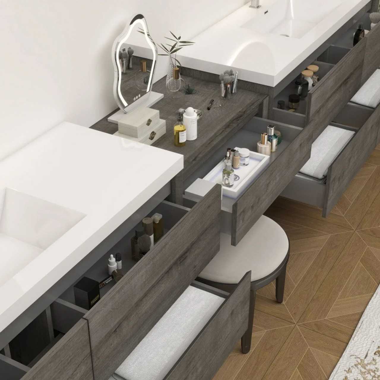Sottile Floating Vanity (24"-150") 159 Sottile Floating Vanity (24"-150")