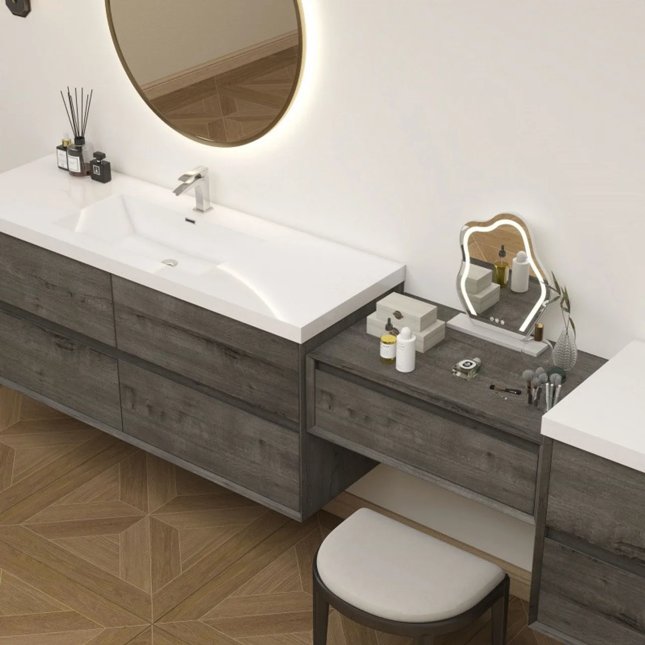 Sottile Floating Vanity (24"-150") 160 Sottile Floating Vanity (24"-150")