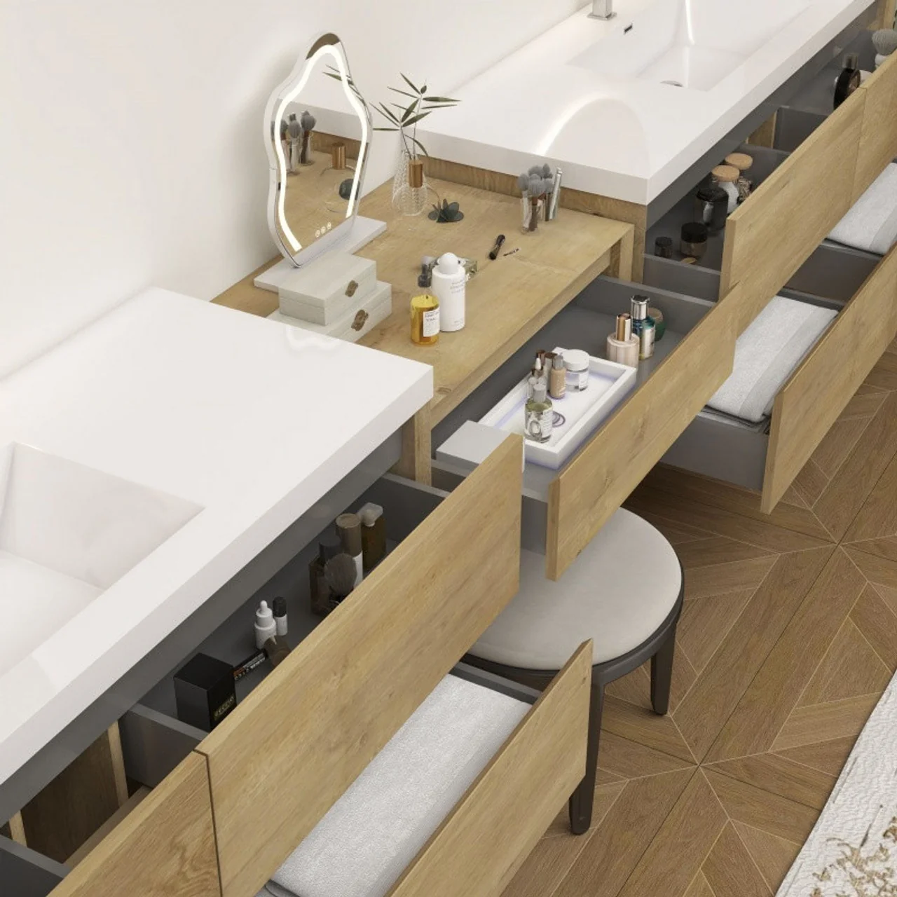 Sottile Floating Vanity (24"-150") 166 Sottile Floating Vanity (24"-150")
