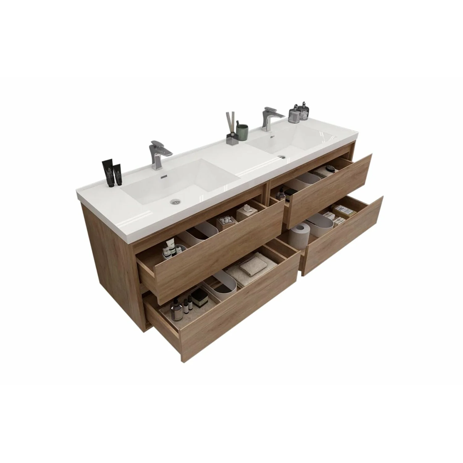 Saggia Floating Vanity (24"-84")