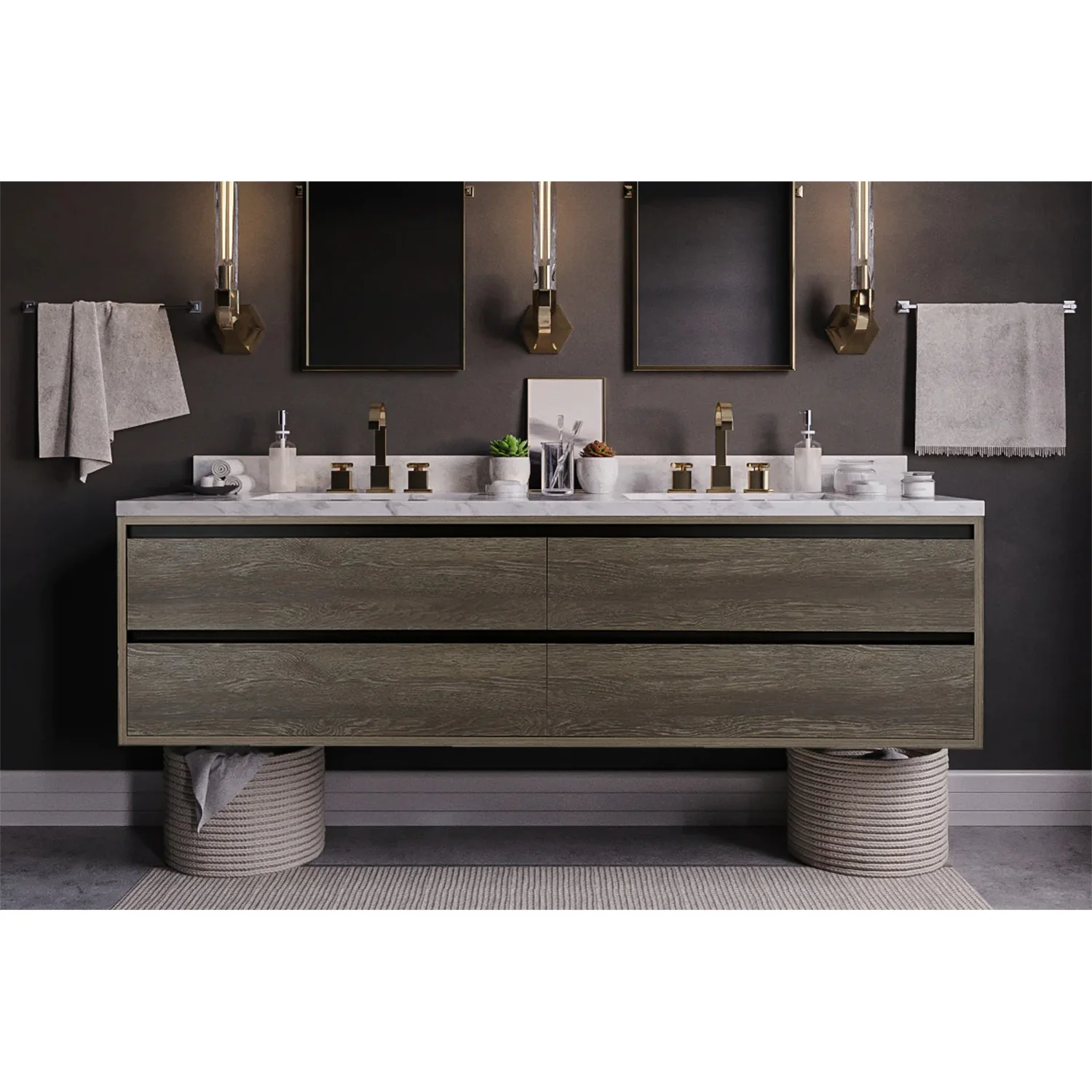 Merce Floating Vanity (24"-84") 1 Merce Floating Vanity (24"-84")