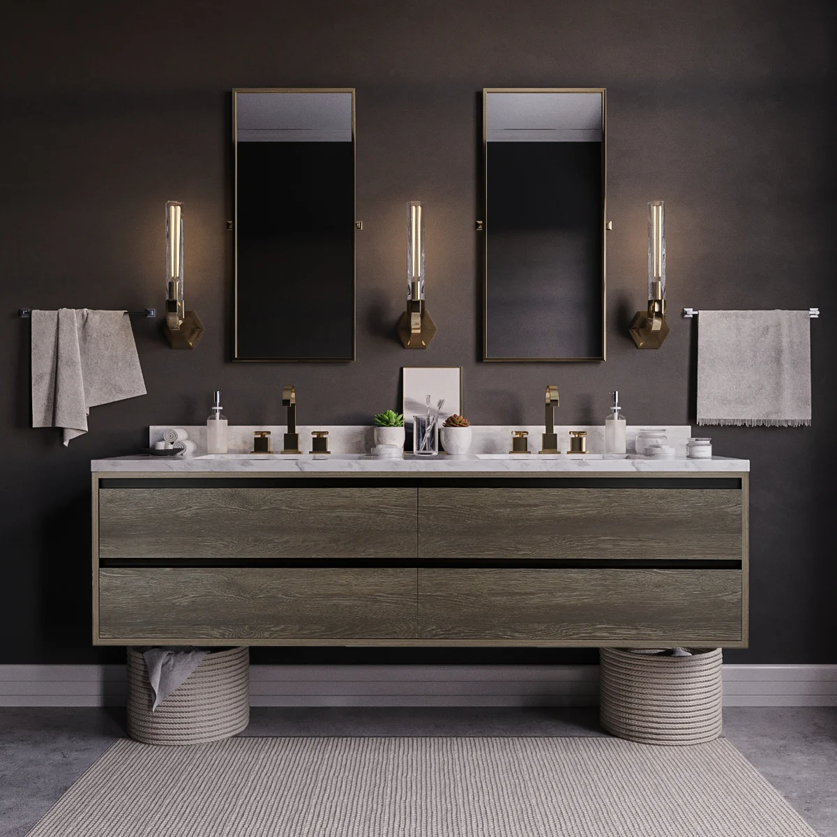Merce Floating Vanity (24"-84") 27 Merce Floating Vanity (24"-84")