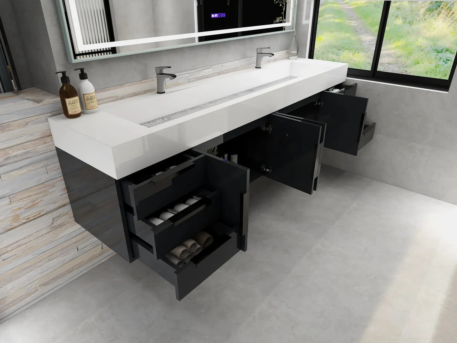 Breton Floating Vanity - 2nd Generation (24"-84") 175 Breton Floating Vanity - 2nd Generation (24"-84")