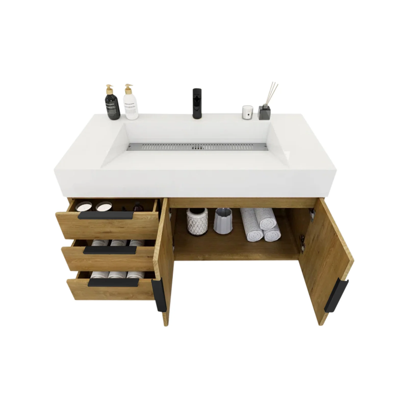 Breton Floating Vanity - 2nd Generation (24"-84") 64 Breton Floating Vanity - 2nd Generation (24"-84")