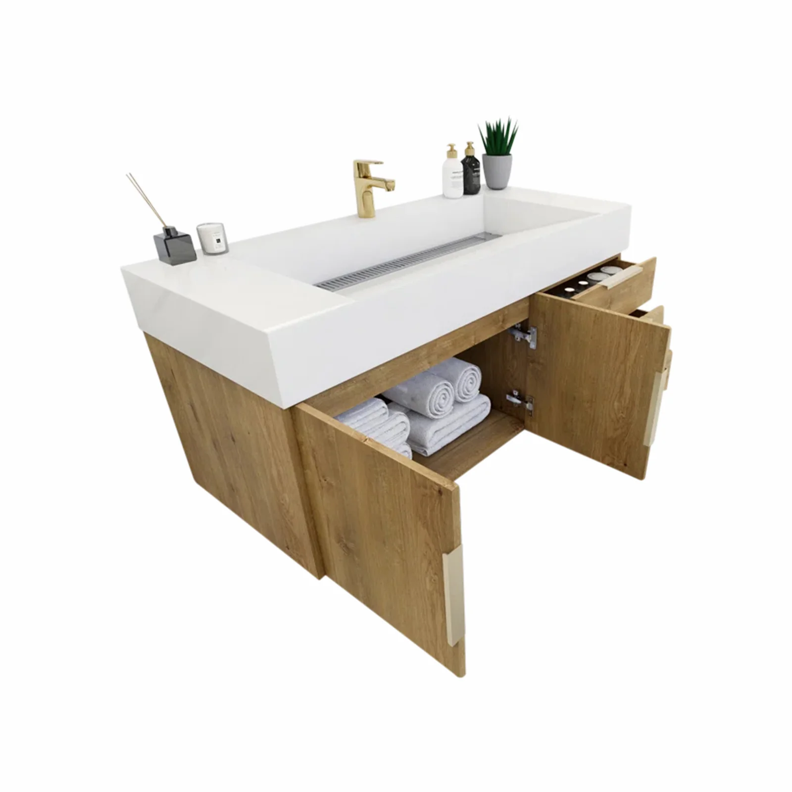 Breton Floating Vanity - 2nd Generation (24"-84") 96 Breton Floating Vanity - 2nd Generation (24"-84")