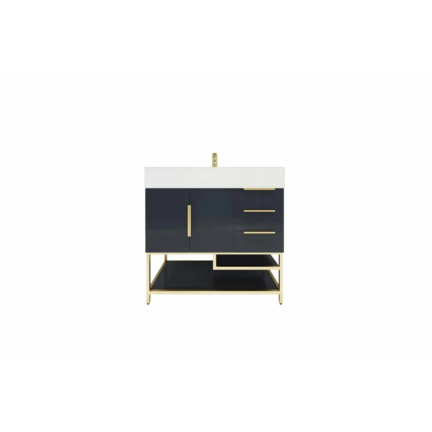 Breton Modern Vanity (24"-84") 110 Breton Modern Vanity (24"-84")