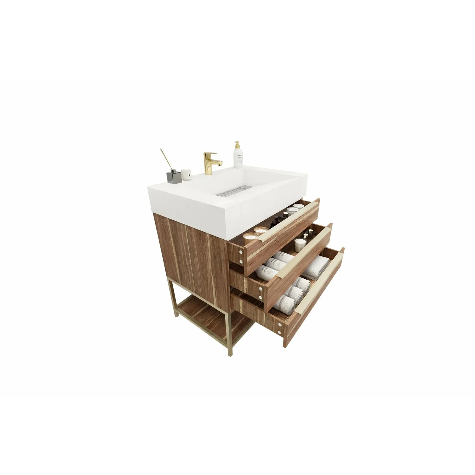 Breton Modern Vanity (24"-84") 124 Breton Modern Vanity (24"-84")