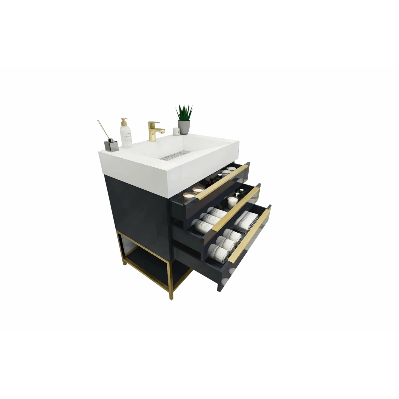 Breton Modern Vanity (24"-84") 127 Breton Modern Vanity (24"-84")