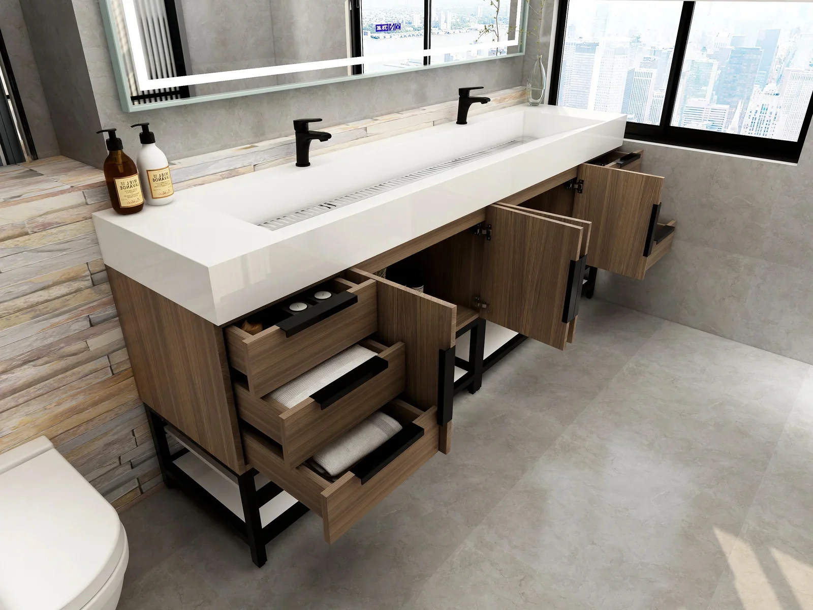 Breton Modern Vanity (24"-84") 141 Breton Modern Vanity (24"-84")