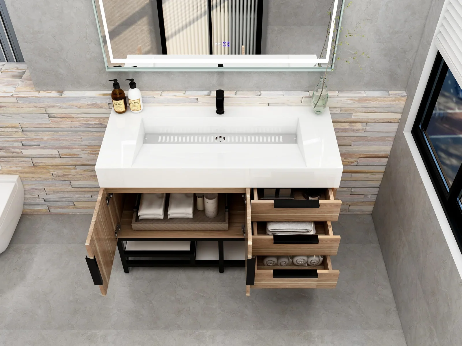 Breton Modern Vanity (24"-84") 162 Breton Modern Vanity (24"-84")