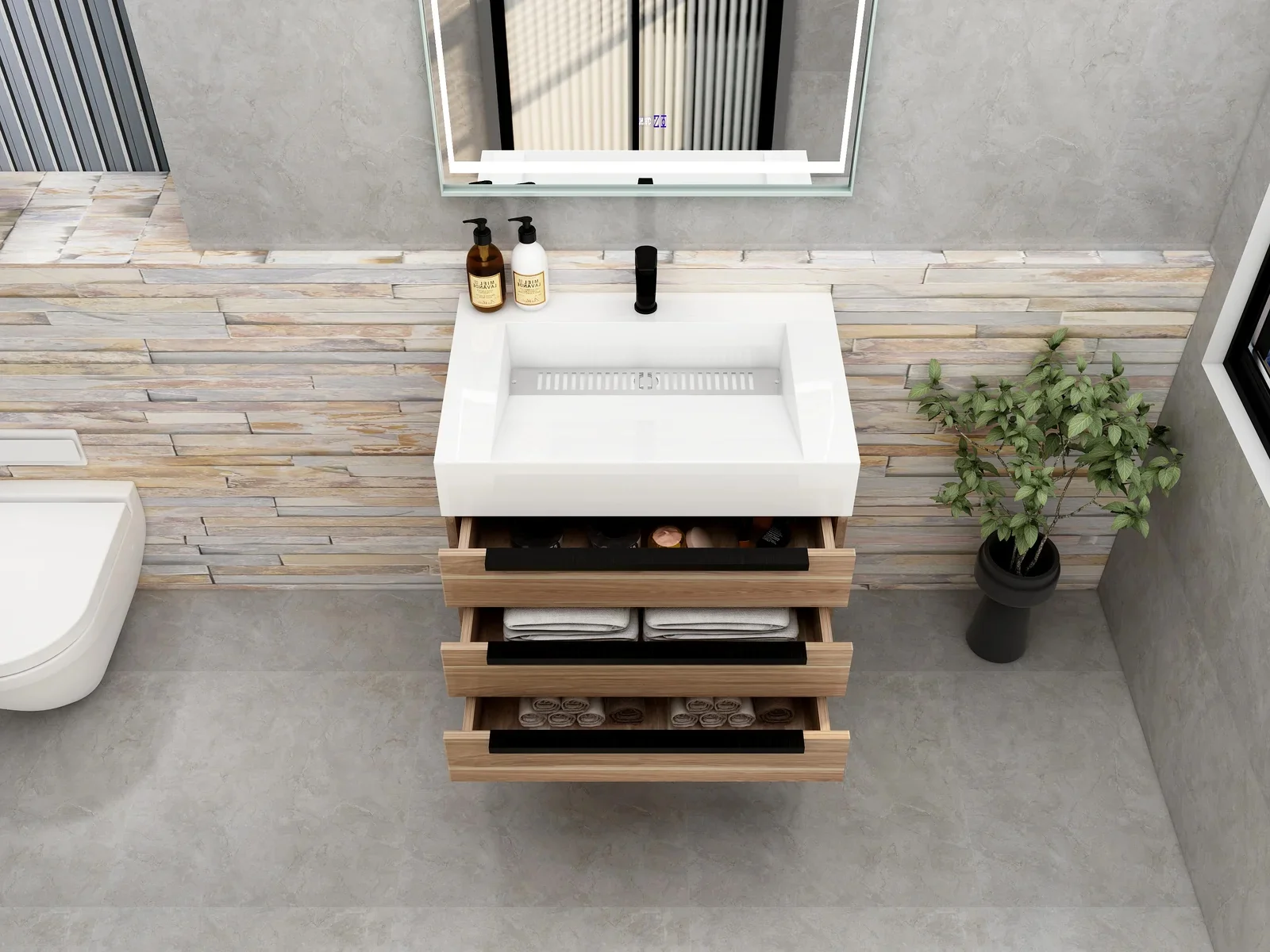 Breton Modern Vanity (24"-84") 188 Breton Modern Vanity (24"-84")