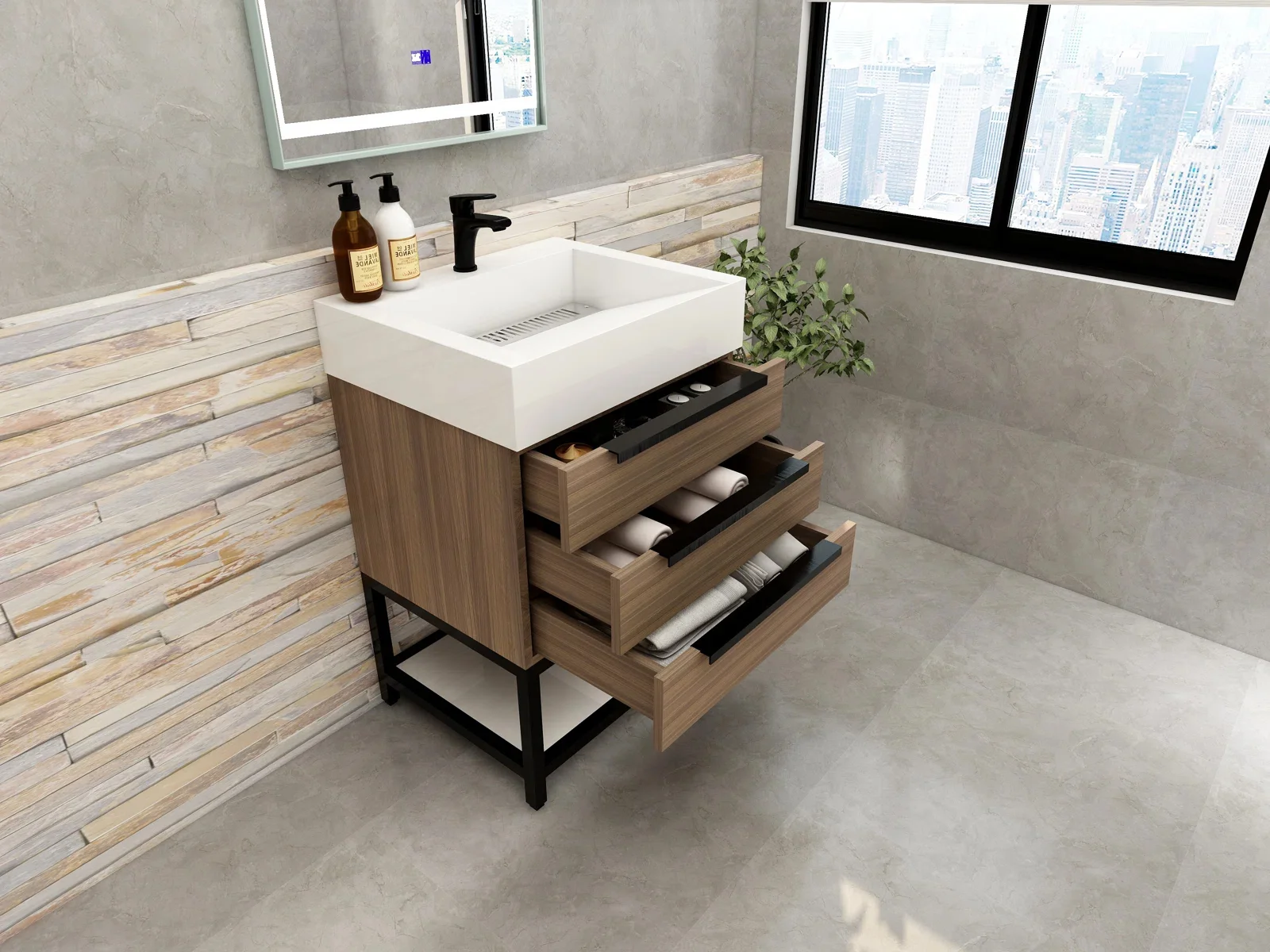 Breton Modern Vanity (24"-84") 191 Breton Modern Vanity (24"-84")