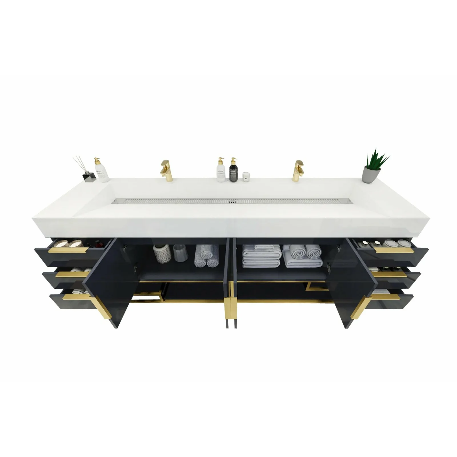 Breton Modern Vanity (24"-84") 24 Breton Modern Vanity (24"-84")