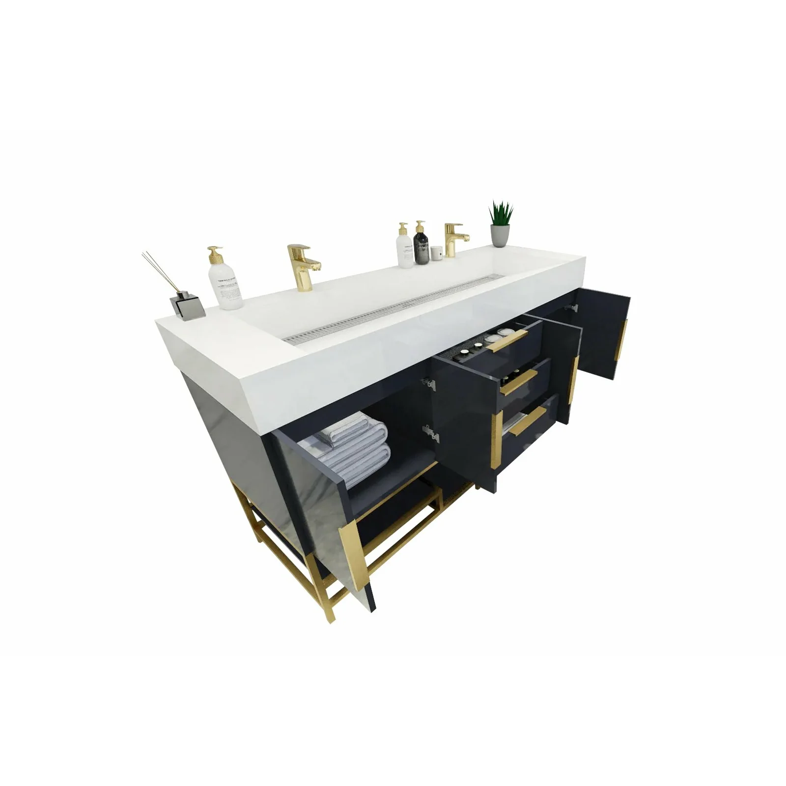 Breton Modern Vanity (24"-84") 35 Breton Modern Vanity (24"-84")