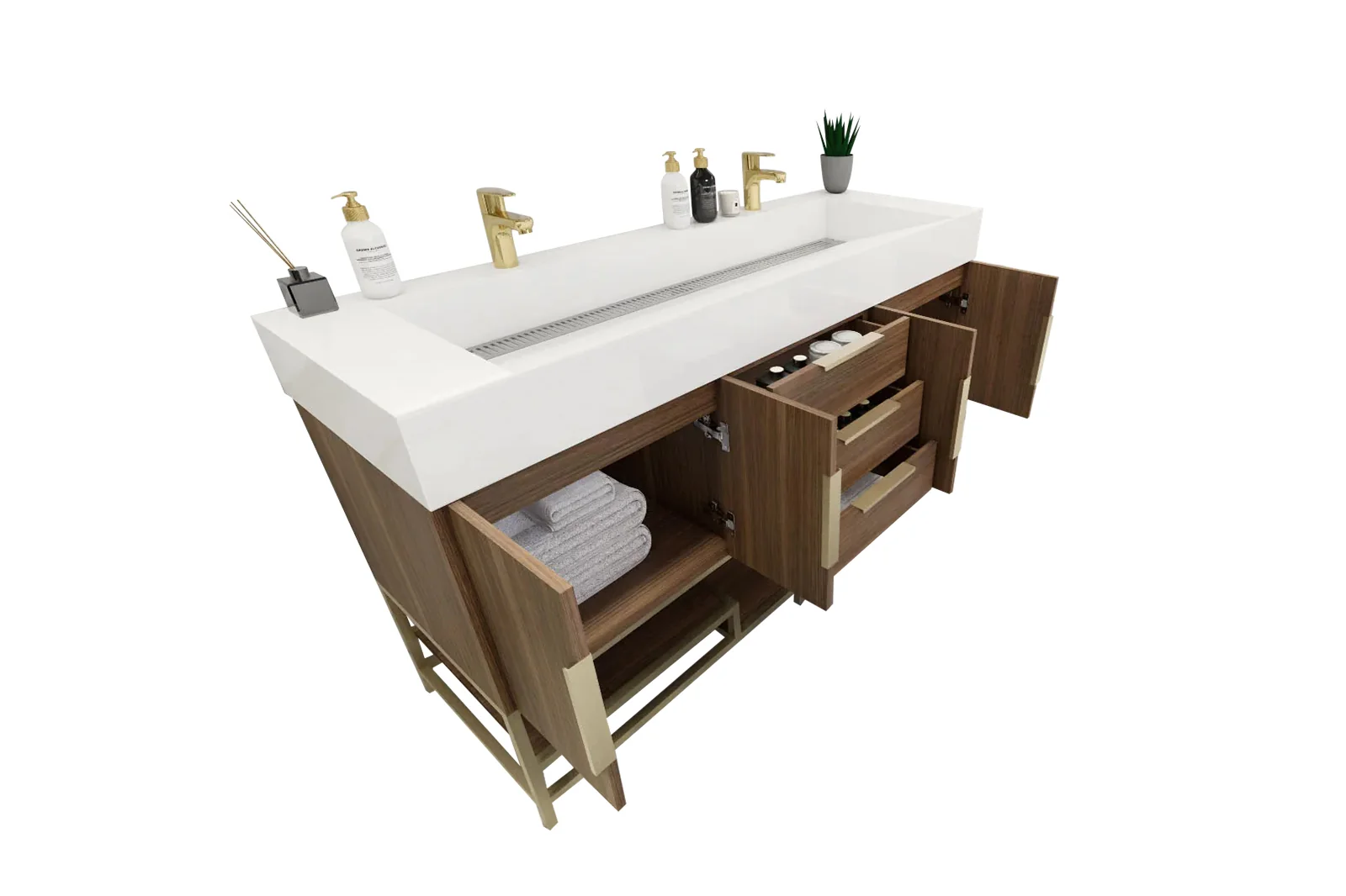 Breton Modern Vanity (24"-84") 4 Breton Modern Vanity (24"-84")