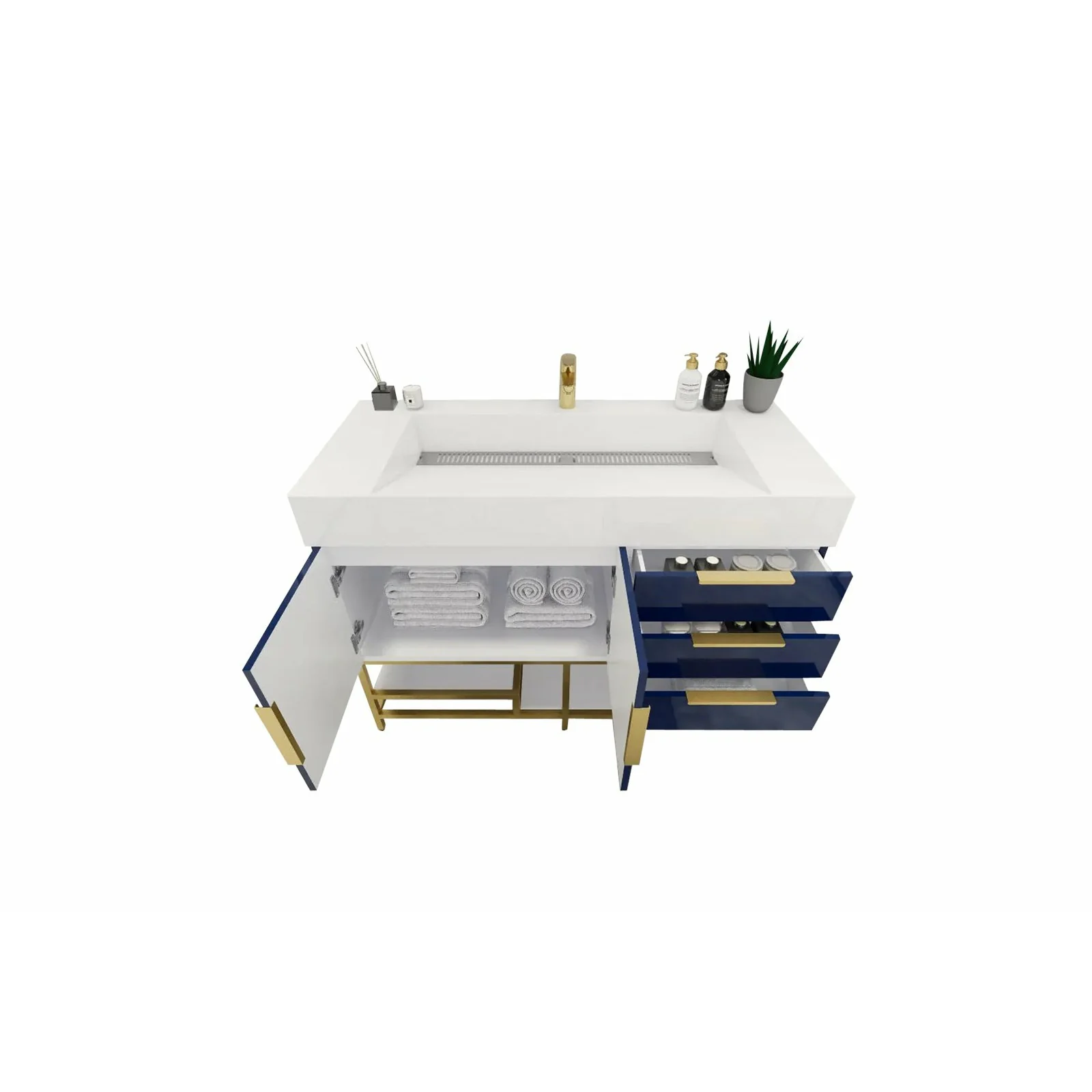 Breton Modern Vanity (24"-84") 75 Breton Modern Vanity (24"-84")