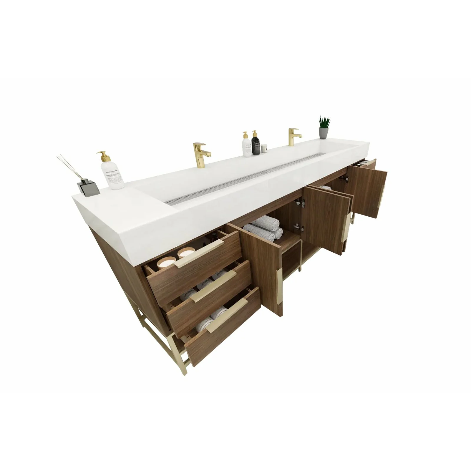 Breton Modern Vanity (24"-84") 8 Breton Modern Vanity (24"-84")