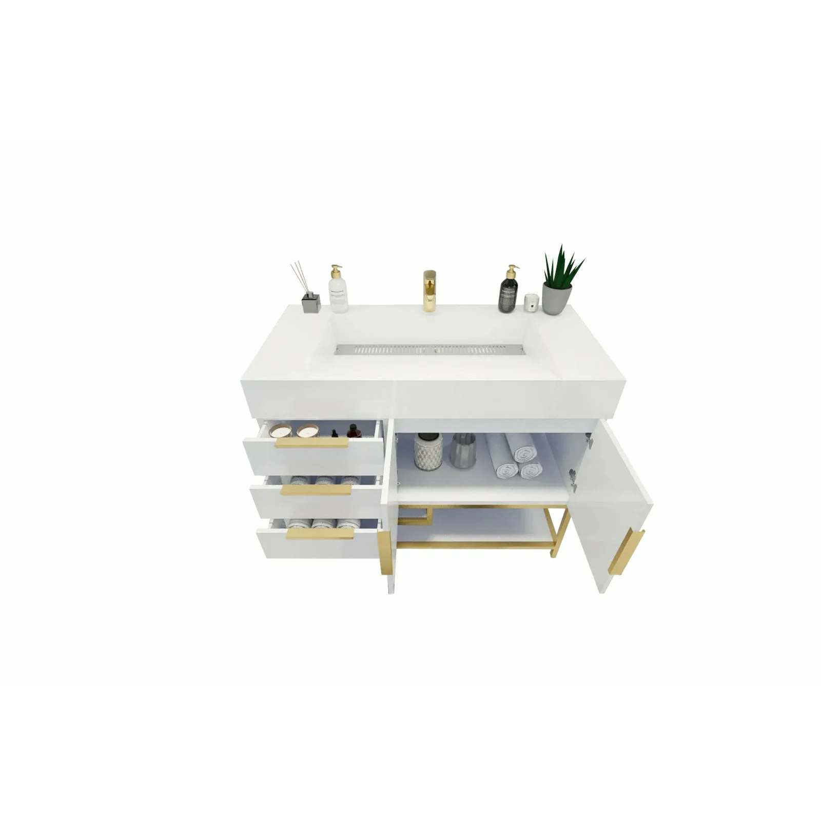 Breton Modern Vanity (24"-84") 84 Breton Modern Vanity (24"-84")