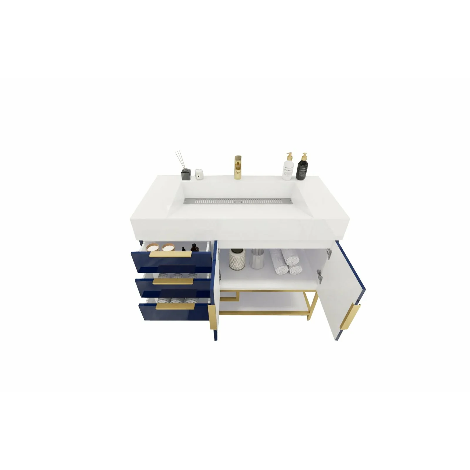 Breton Modern Vanity (24"-84") 90 Breton Modern Vanity (24"-84")