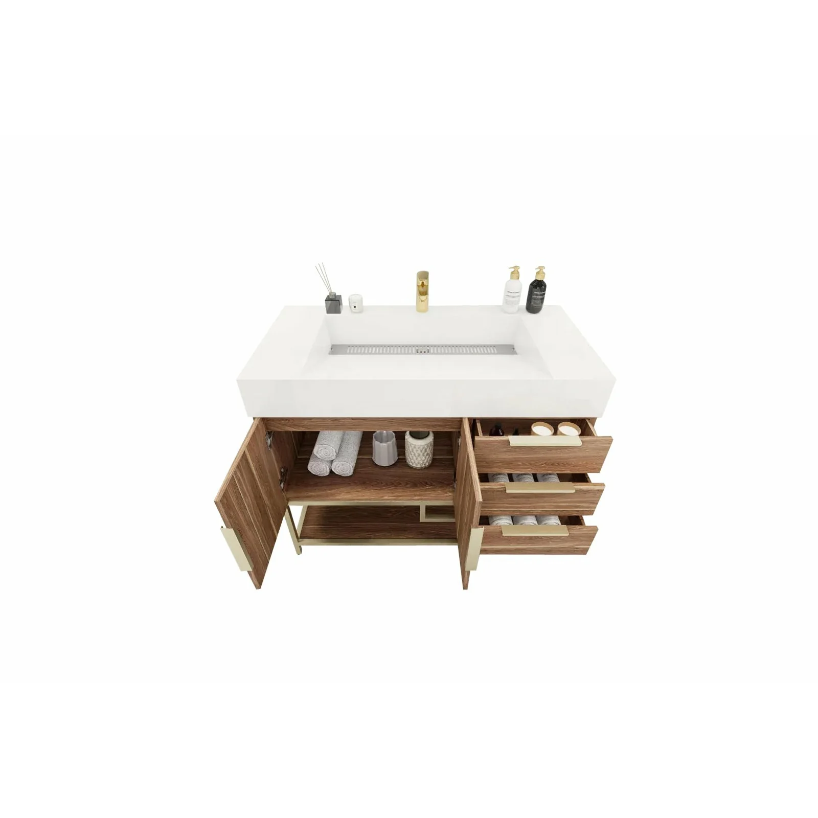 Breton Modern Vanity (24"-84") 96 Breton Modern Vanity (24"-84")