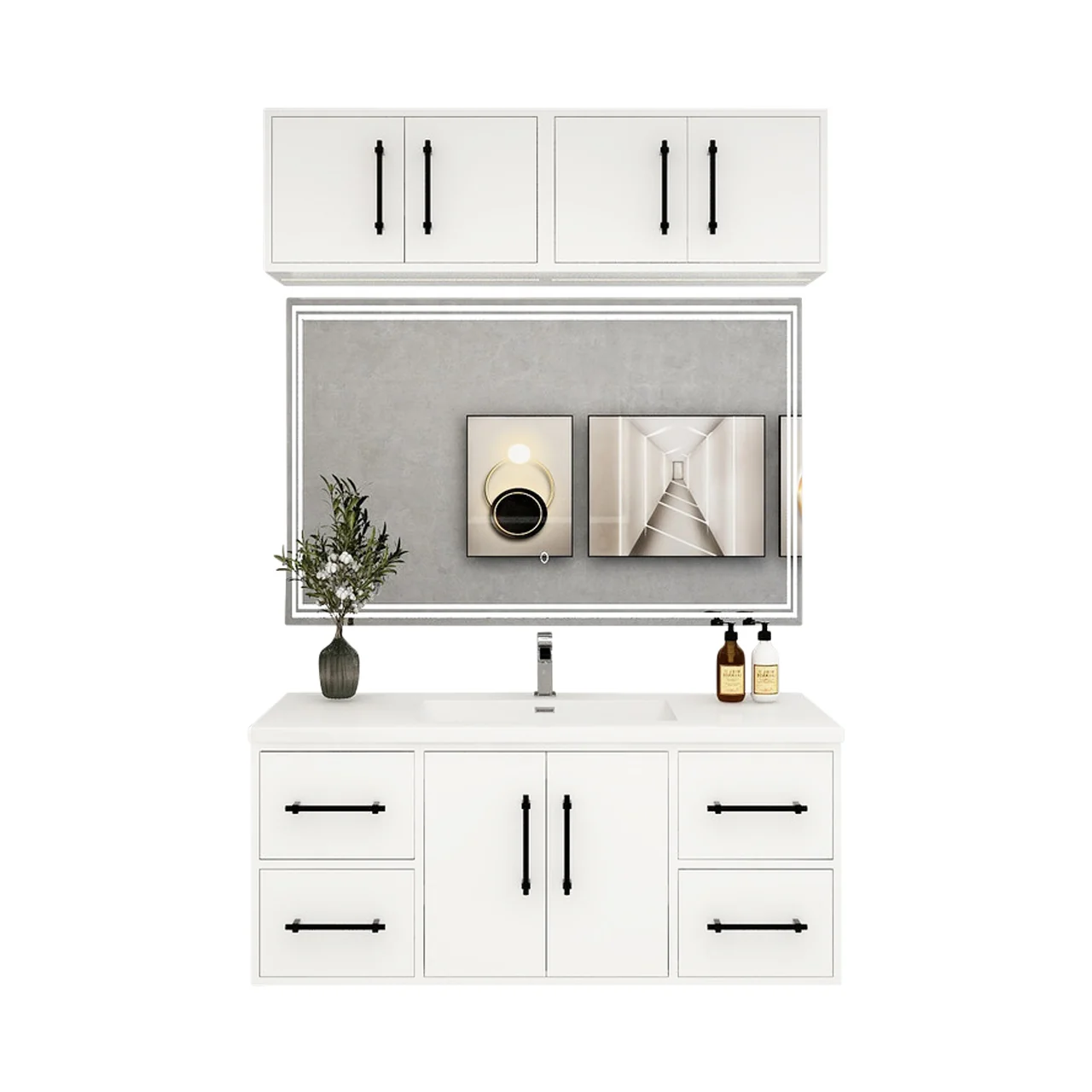 Belgian Floating Vanity (Latest Model) - 2nd Generation (24"-84") 144 Belgian Floating Vanity (Latest Model) - 2nd Generation (24"-84")