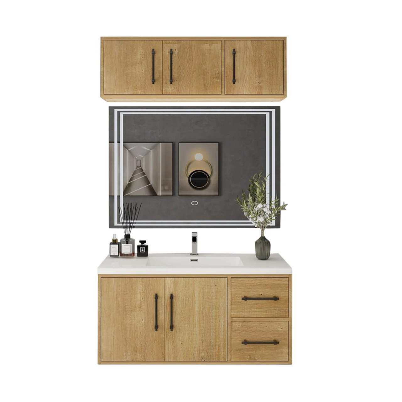 Belgian Floating Vanity (Latest Model) - 2nd Generation (24"-84") 84 Belgian Floating Vanity (Latest Model) - 2nd Generation (24"-84")