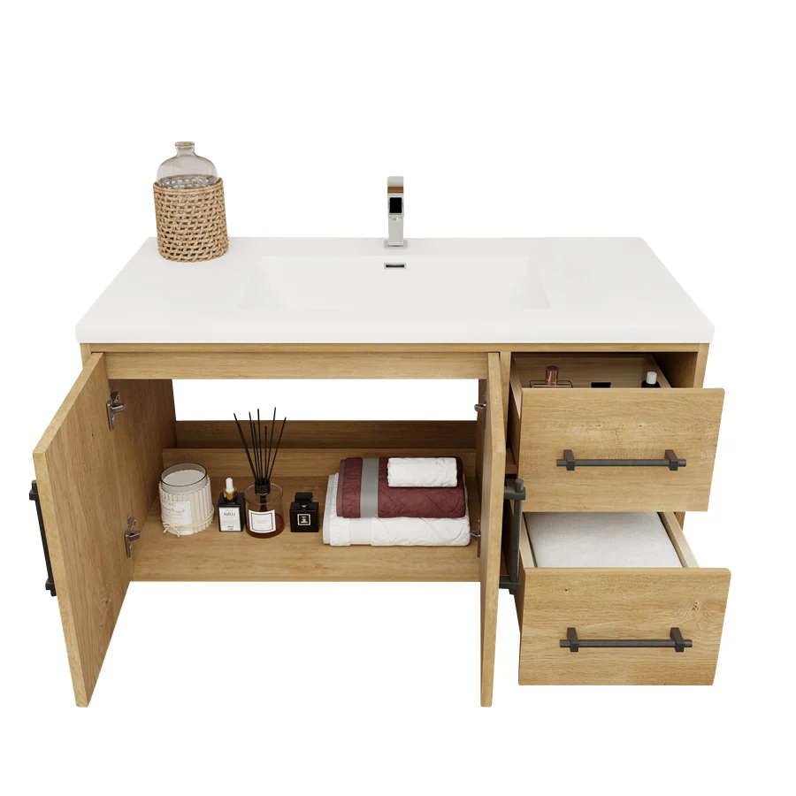 Belgian Floating Vanity (Latest Model) - 2nd Generation (24"-84") 85 Belgian Floating Vanity (Latest Model) - 2nd Generation (24"-84")