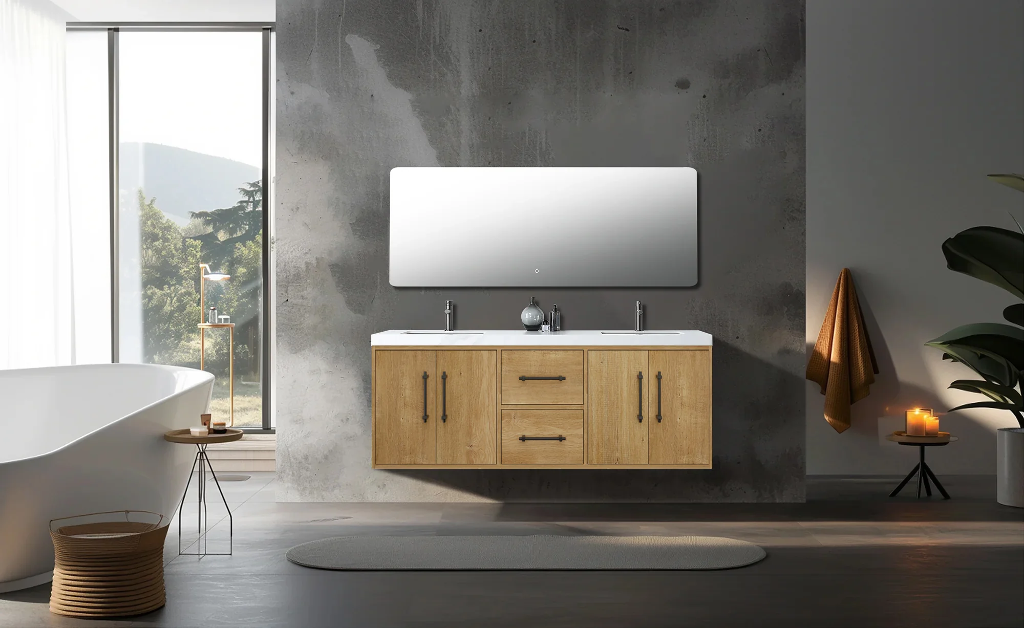 Belgian Floating Vanity (Latest Model) - 2nd Generation (24"-84") 98 Belgian Floating Vanity (Latest Model) - 2nd Generation (24"-84")