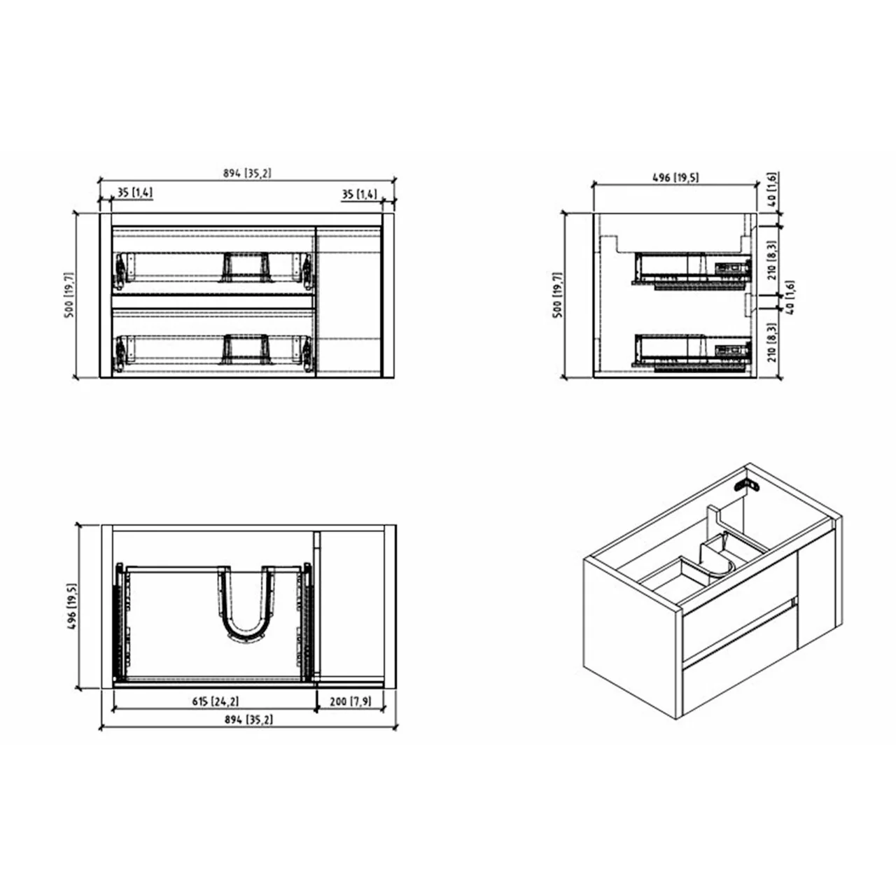 Ossido Floating Vanity (36"-60") 13 Ossido Floating Vanity (36"-60")