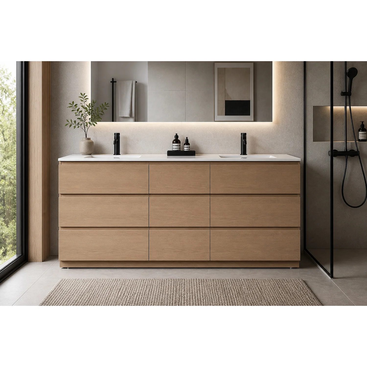 Modena Luxury Vanity (42"-72") 1 Modena Luxury Vanity (42"-72")