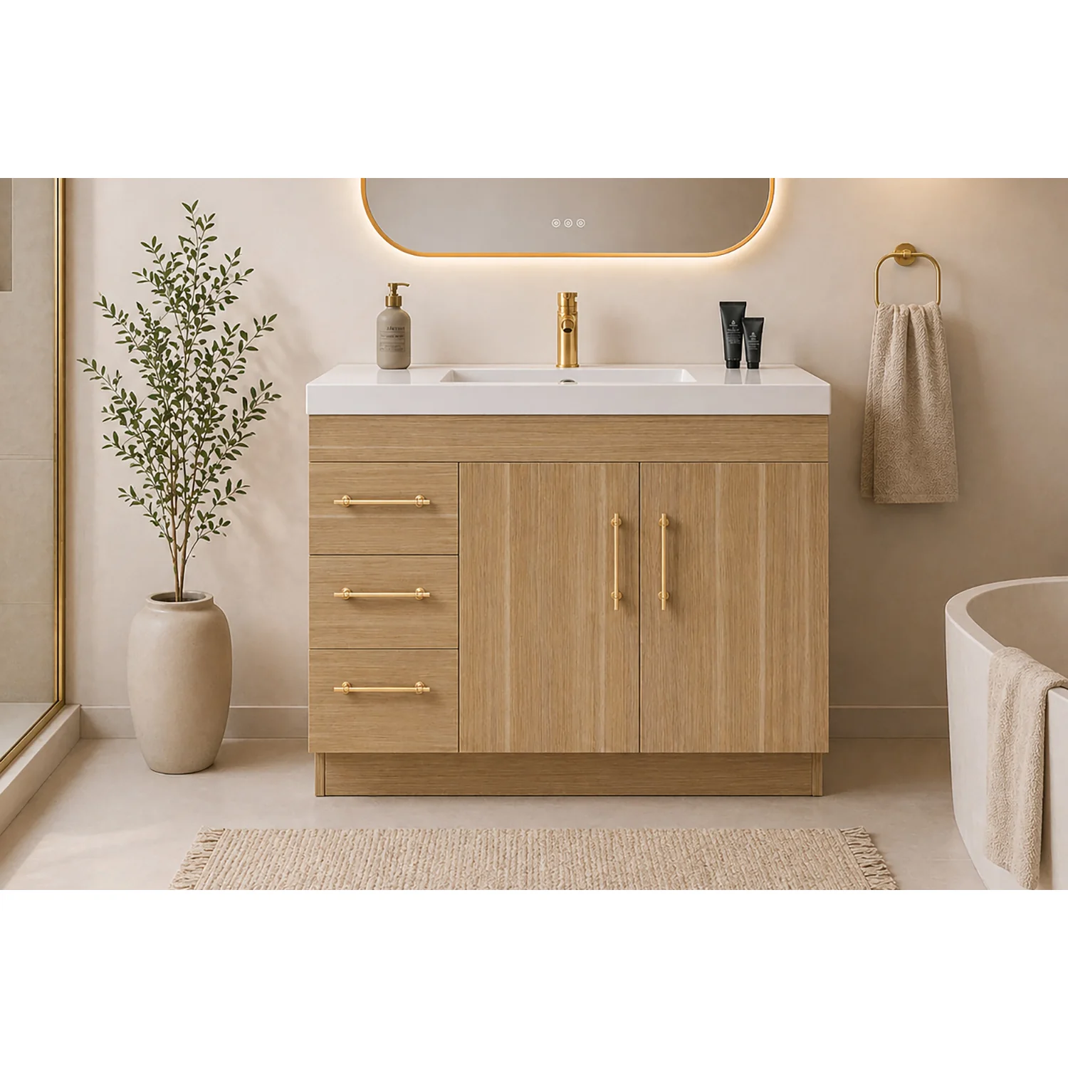 Belgian Bathroom Vanity (24"-84")
