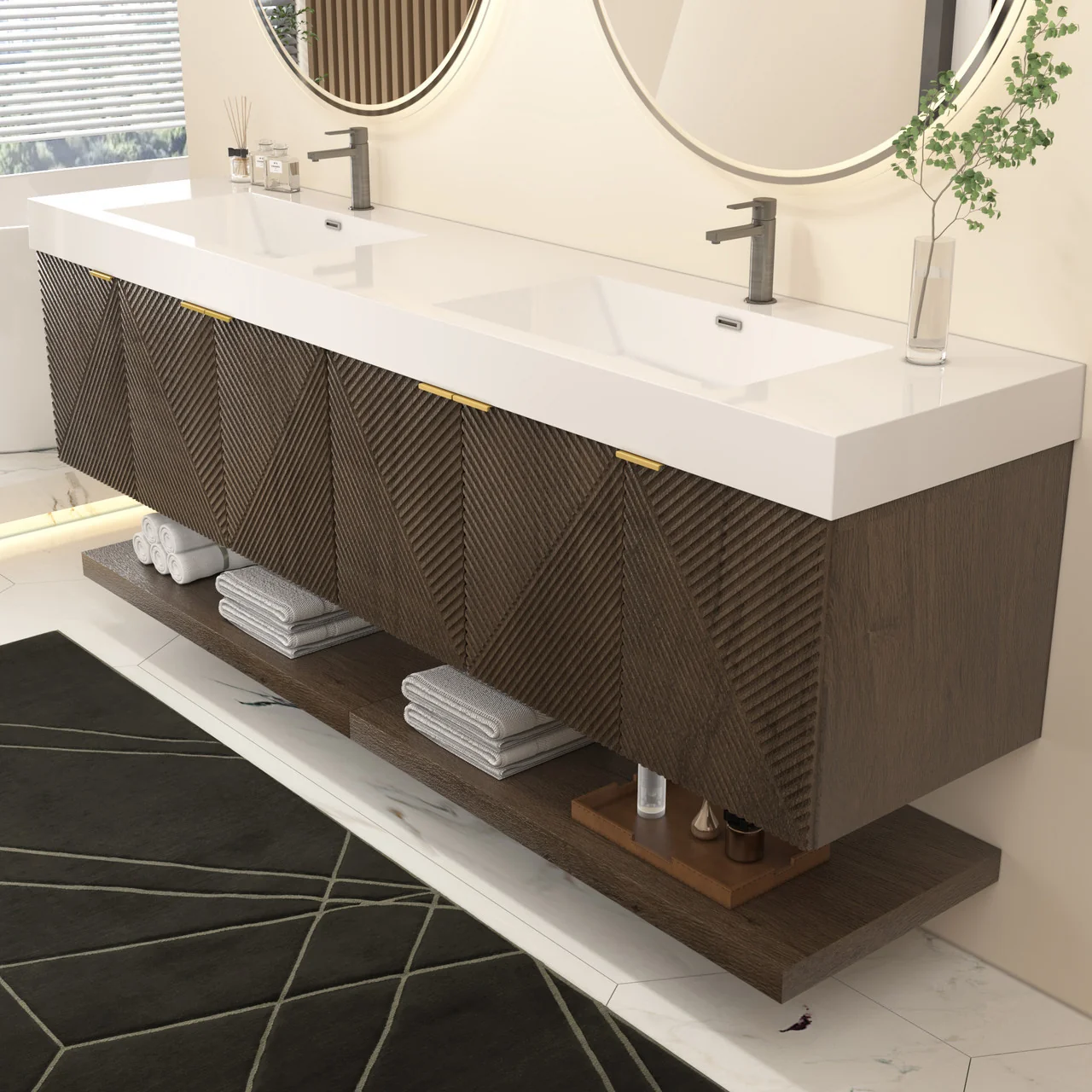 Leuven Floating Vanity - HDF Version (24"-84")