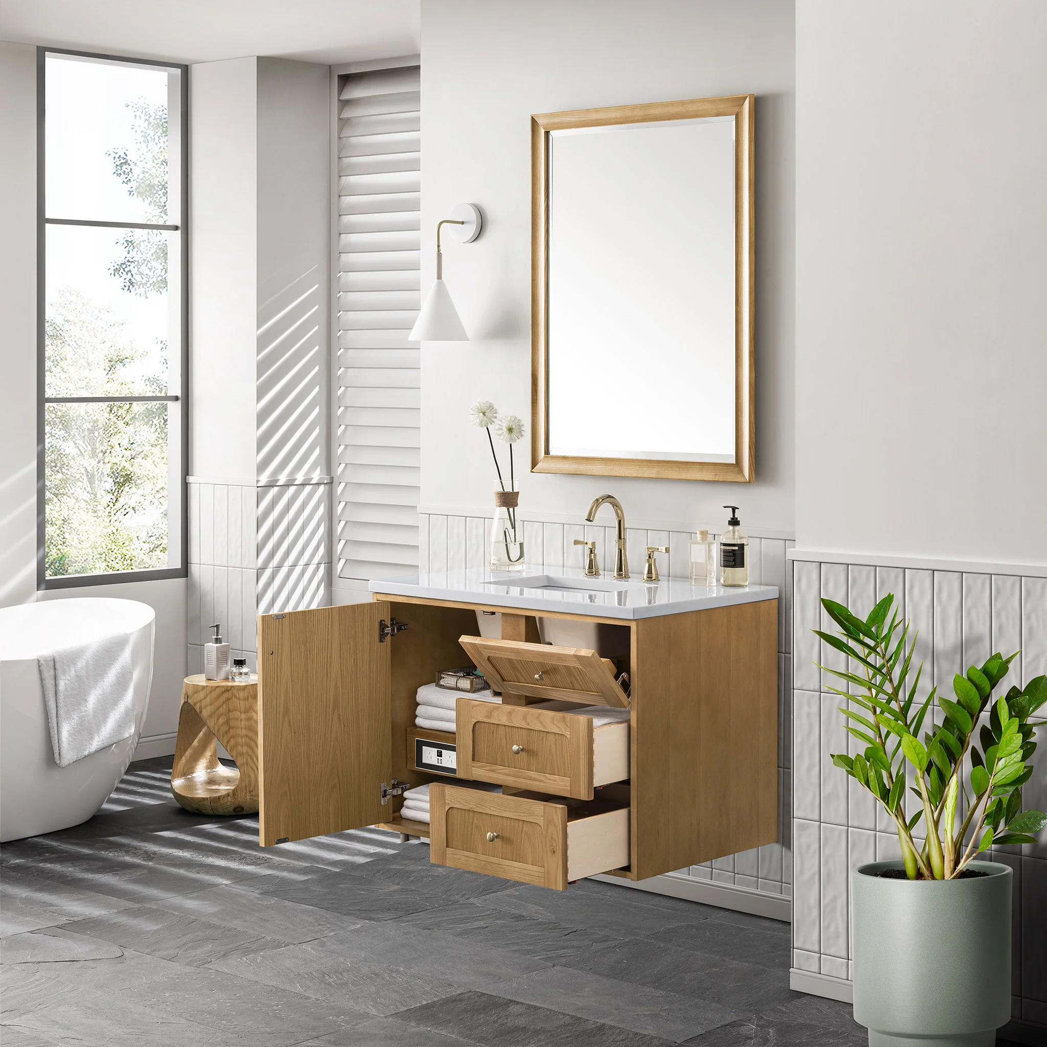 Essen Mid-Century Bathroom Vanity (30"-72") 114 Essen Mid-Century Bathroom Vanity (30"-72")