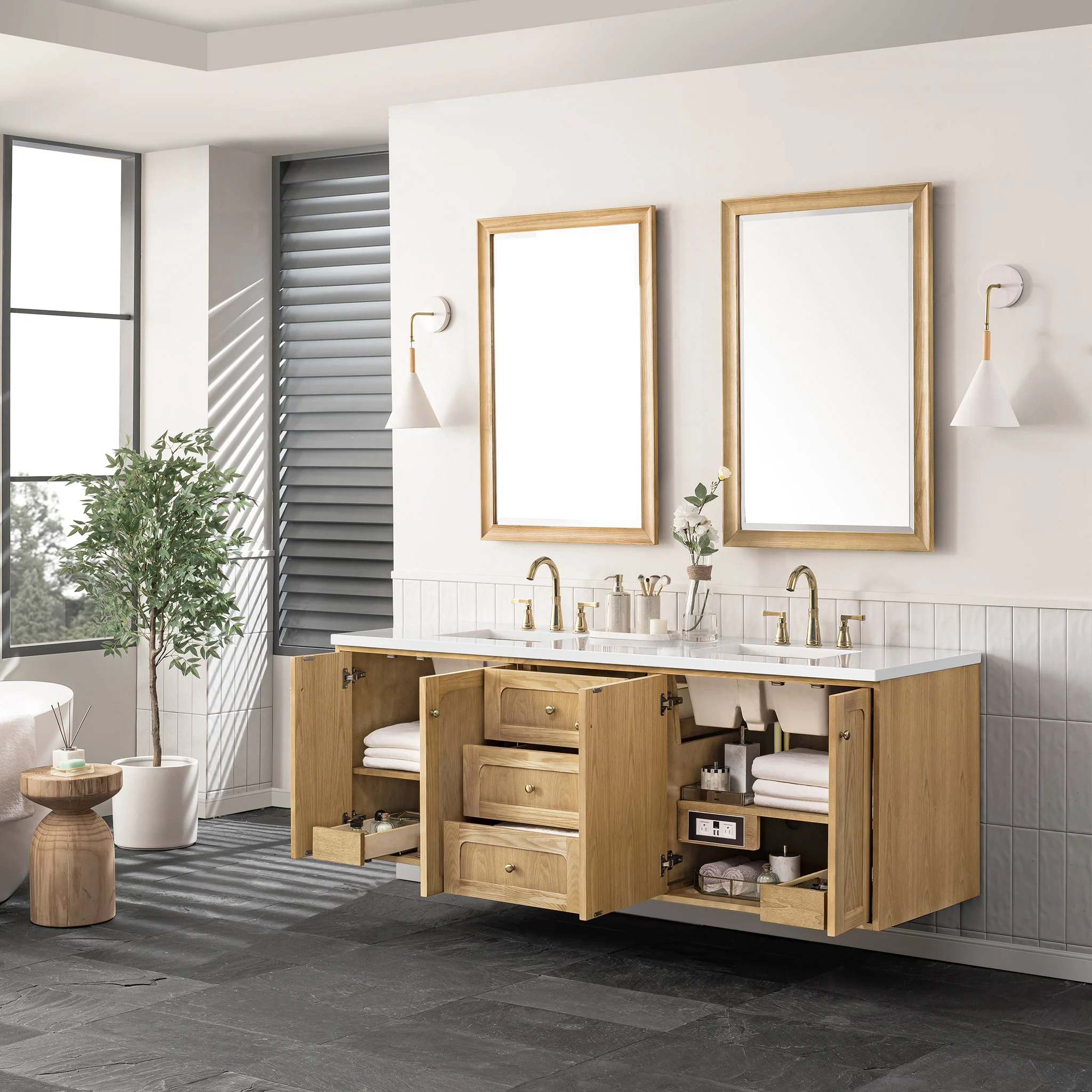 Essen Mid-Century Bathroom Vanity (30"-72") 13 Essen Mid-Century Bathroom Vanity (30"-72")