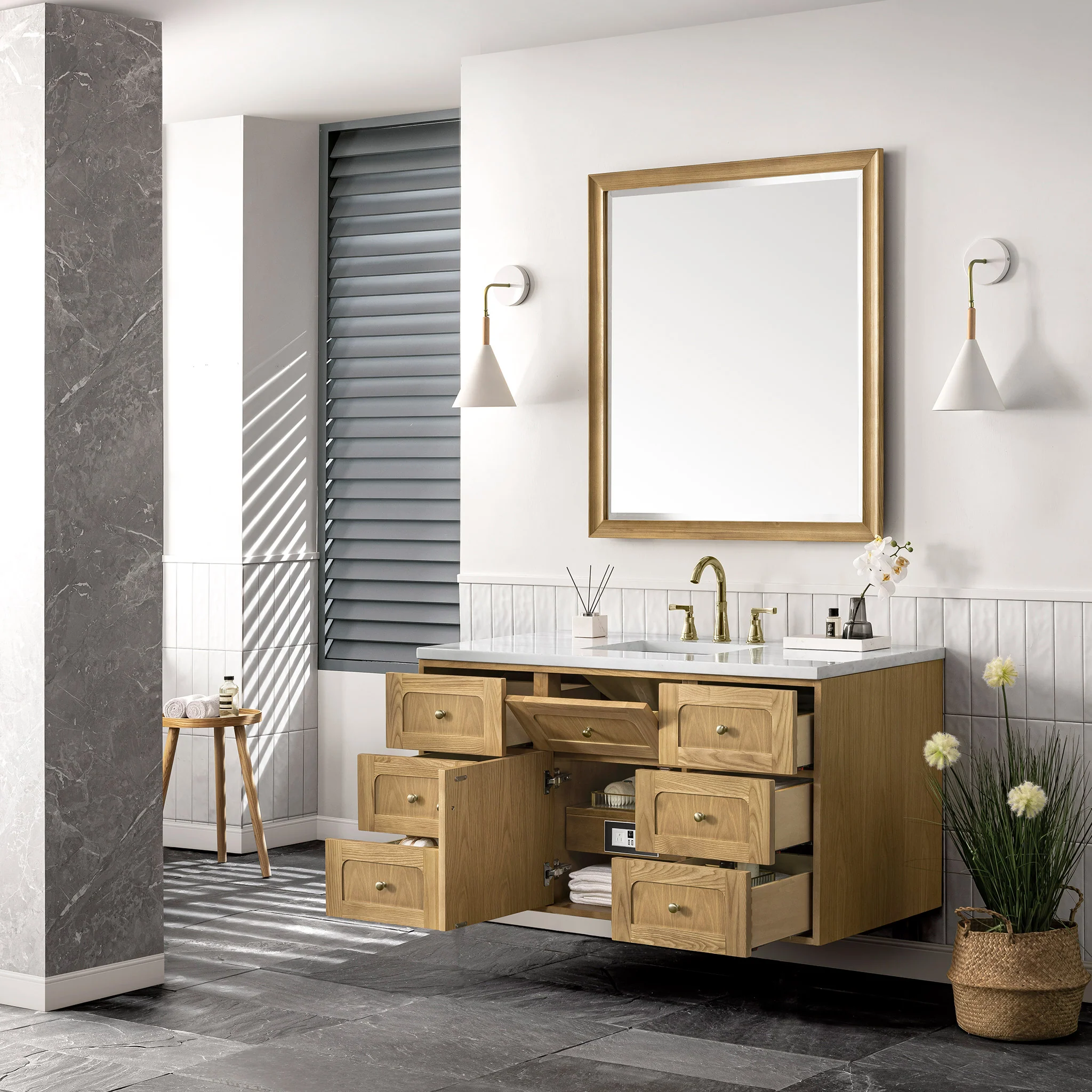 Essen Mid-Century Bathroom Vanity (30"-72") 130 Essen Mid-Century Bathroom Vanity (30"-72")