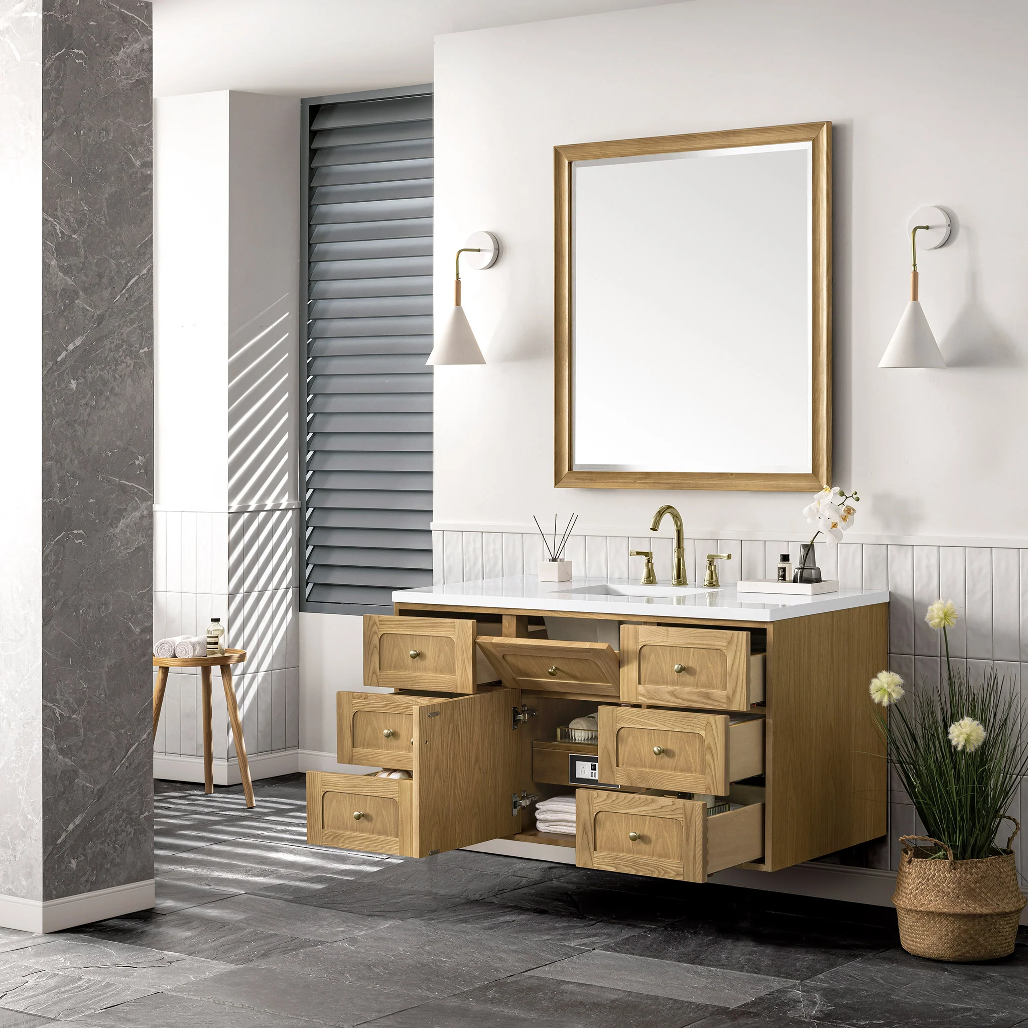 Essen Mid-Century Bathroom Vanity (30"-72") 186 Essen Mid-Century Bathroom Vanity (30"-72")