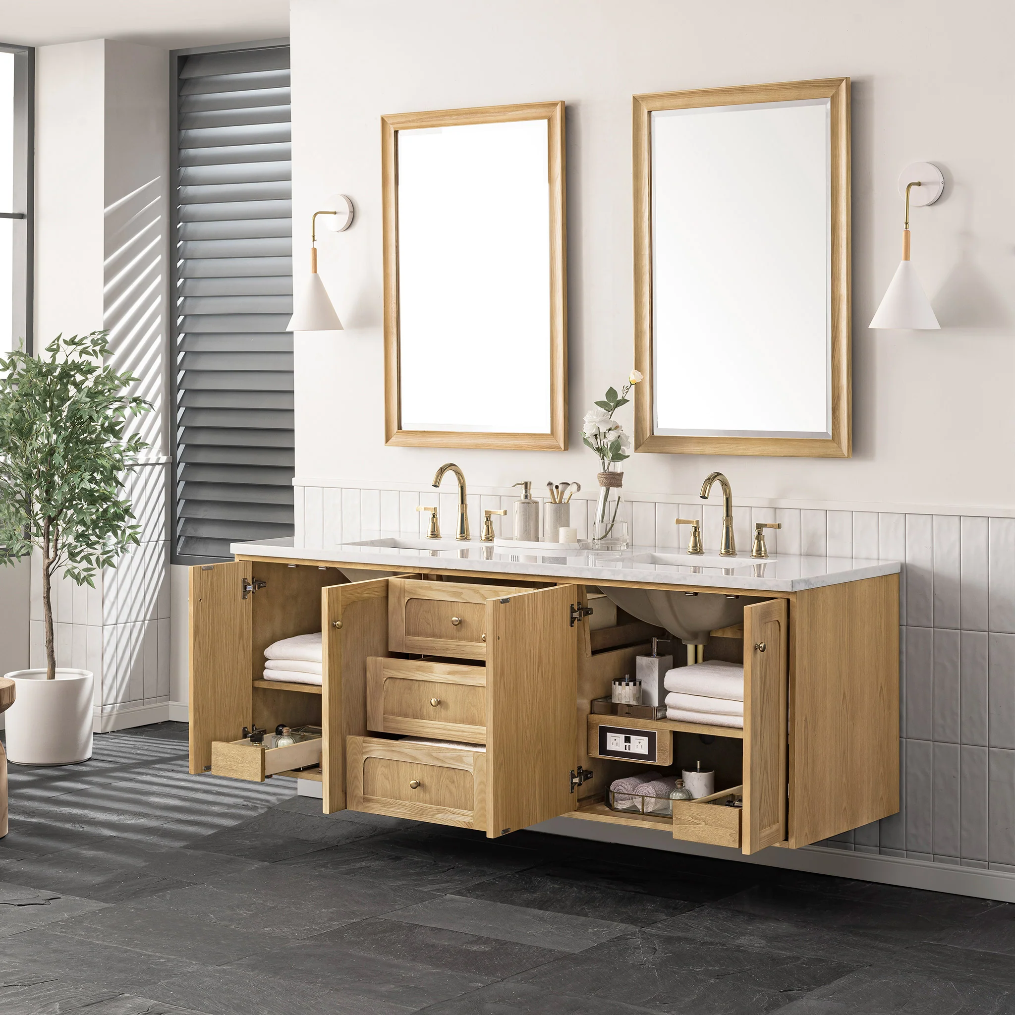 Essen Mid-Century Bathroom Vanity (30"-72") 205 Essen Mid-Century Bathroom Vanity (30"-72")