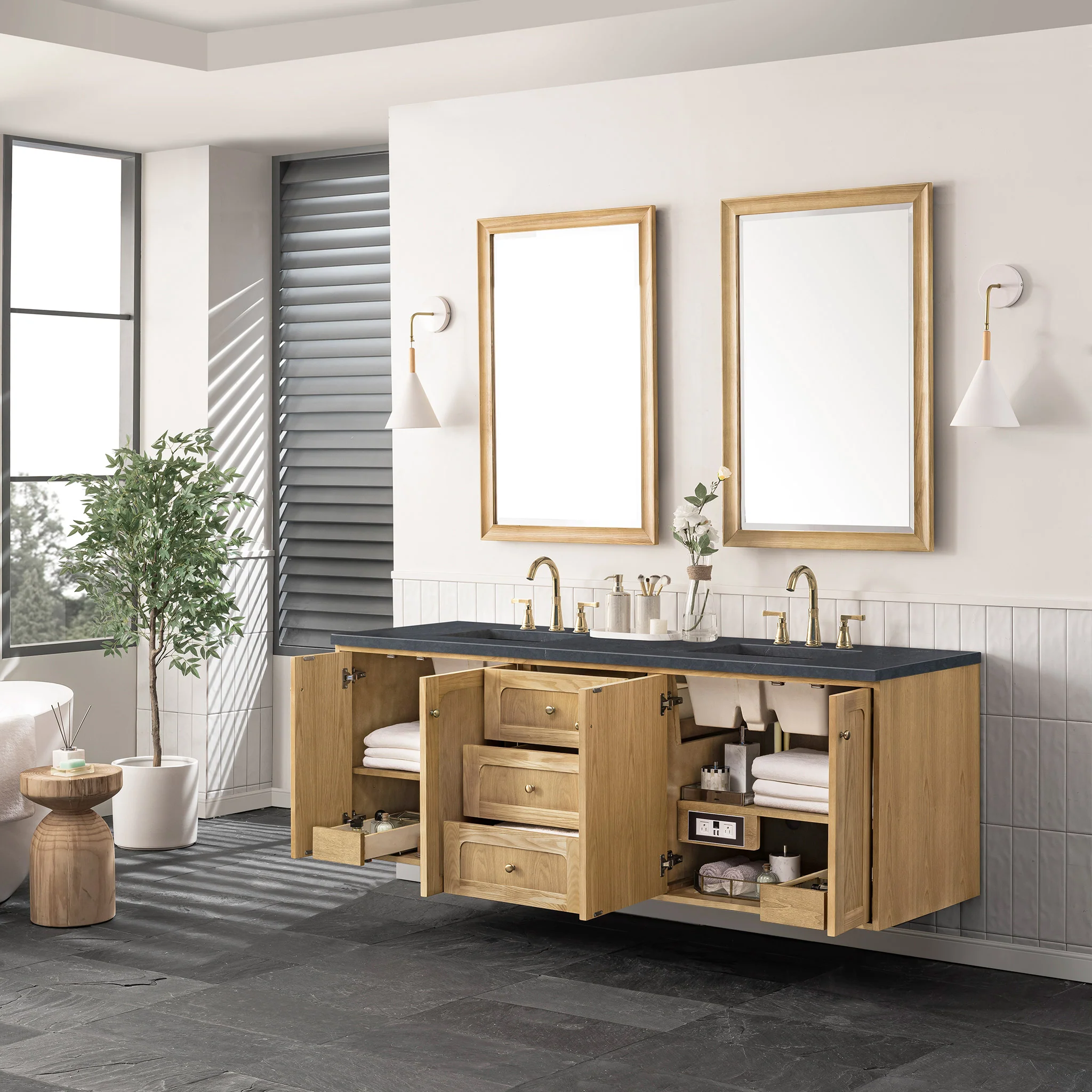 Essen Mid-Century Bathroom Vanity (30"-72") 215 Essen Mid-Century Bathroom Vanity (30"-72")