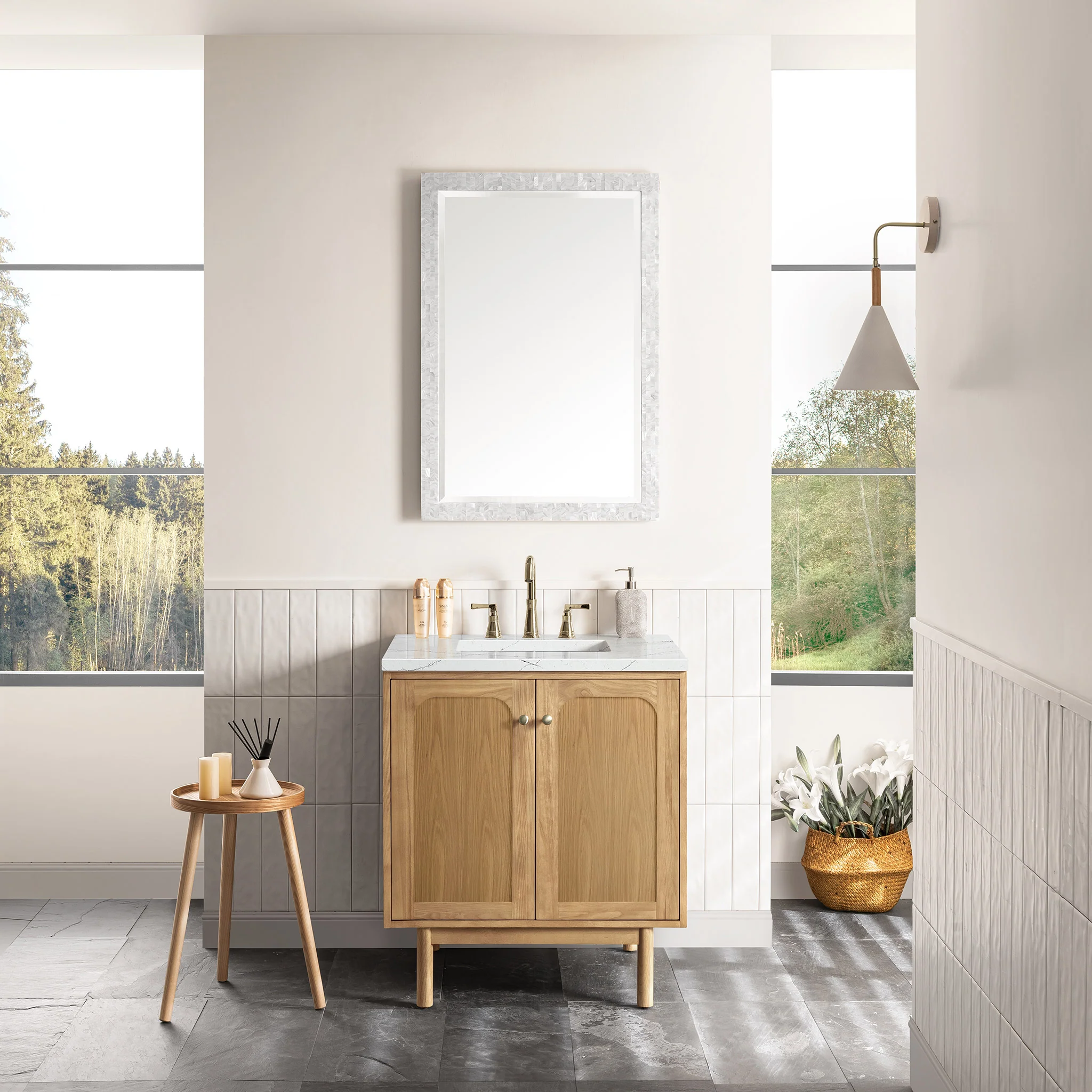 Essen Mid-Century Bathroom Vanity (30"-72") 56 Essen Mid-Century Bathroom Vanity (30"-72")