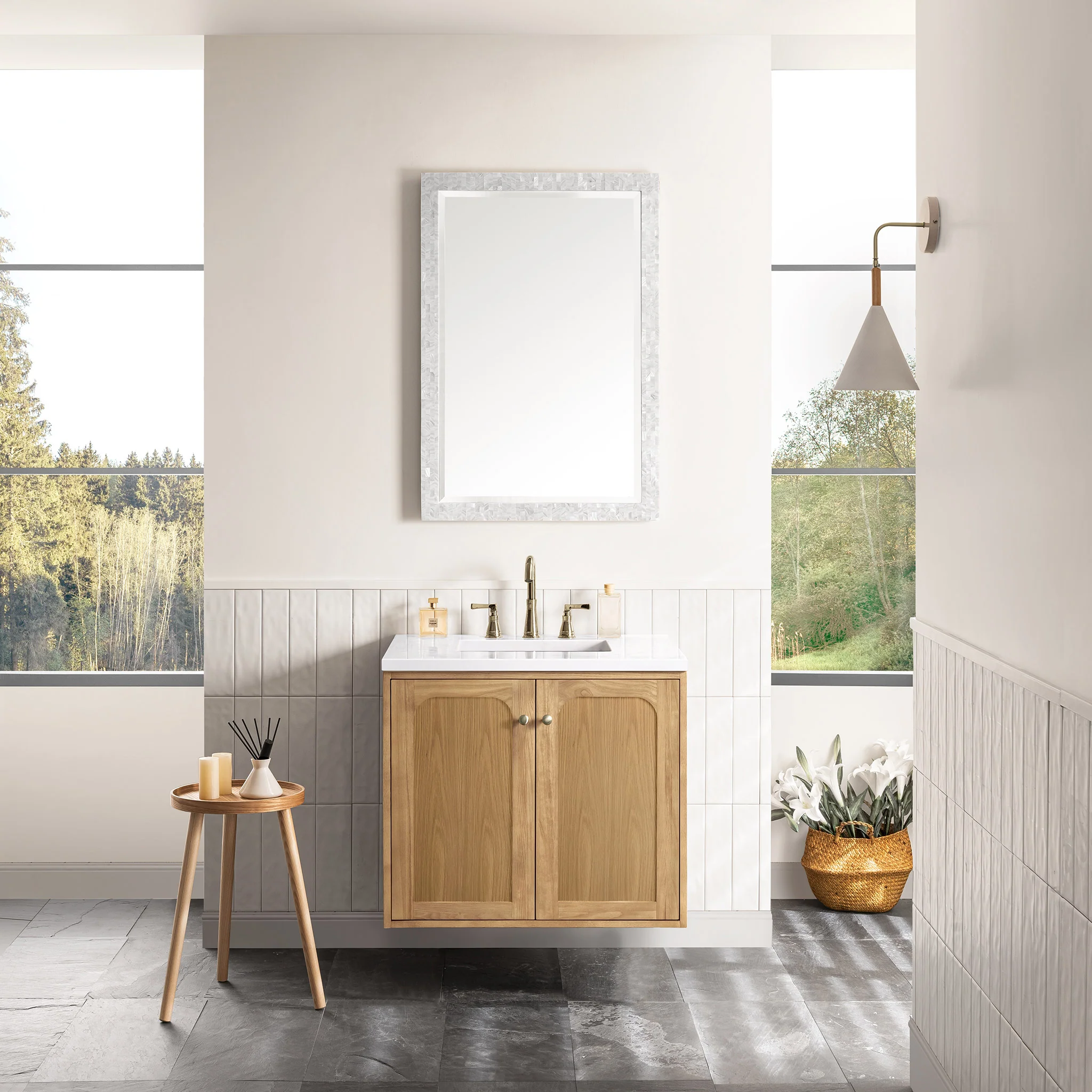 Essen Mid-Century Bathroom Vanity (30"-72") 60 Essen Mid-Century Bathroom Vanity (30"-72")