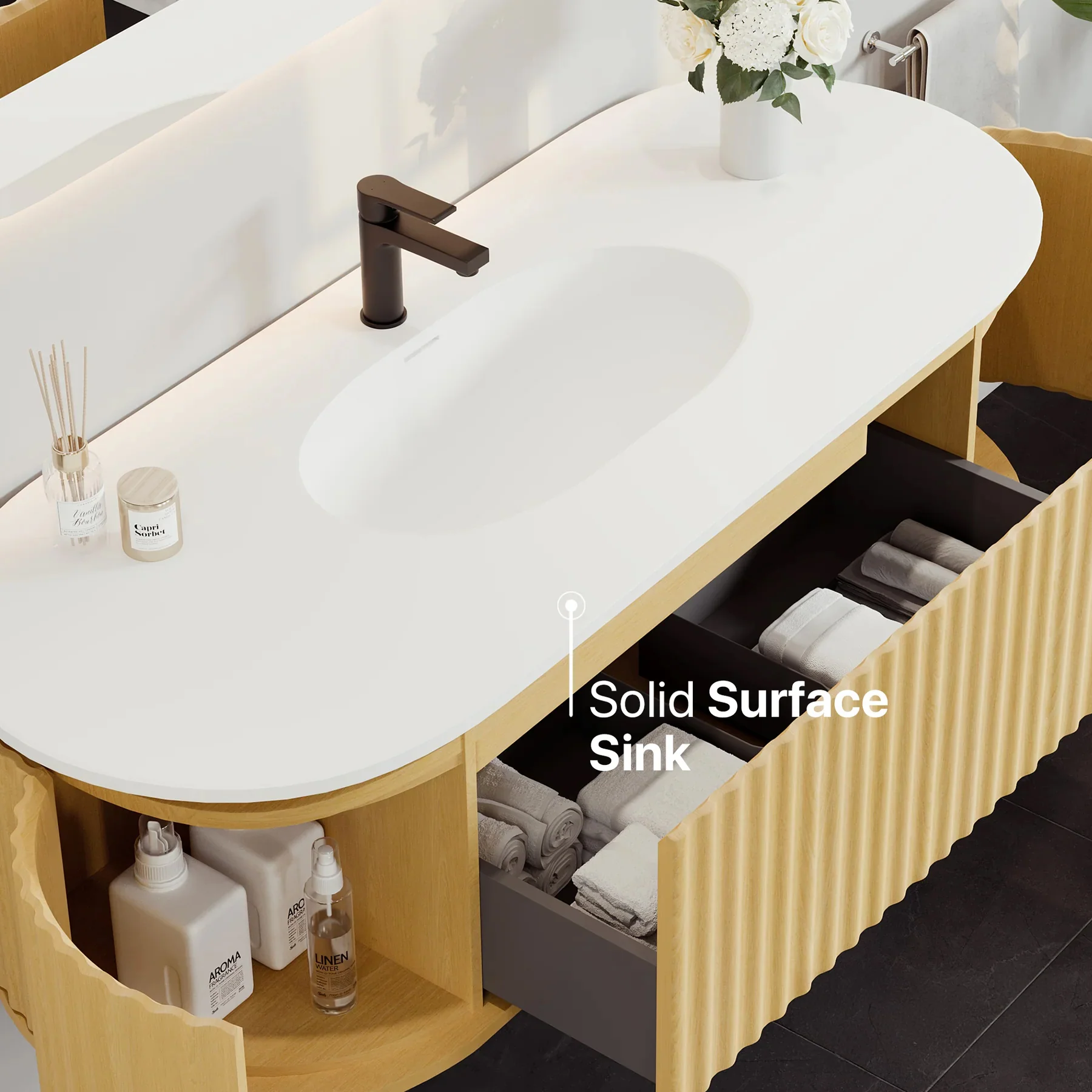 Larvotto Floating Vanity - Fluted (39"-72") 21 Larvotto Floating Vanity - Fluted (39"-72")