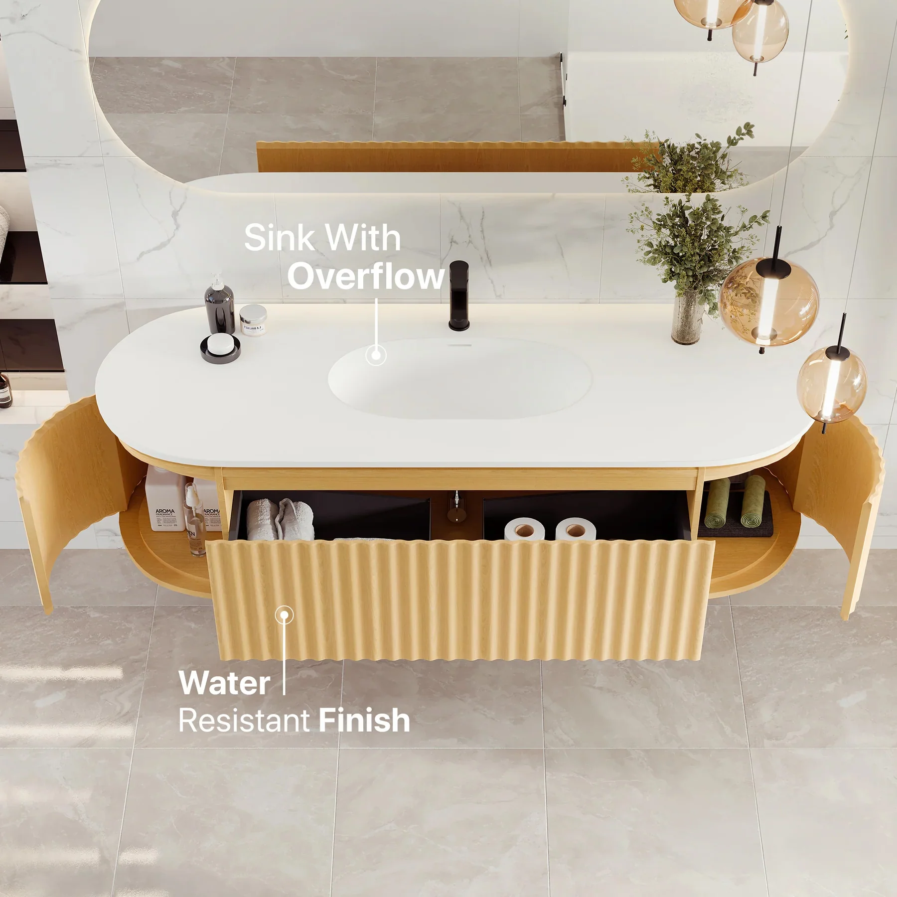 Larvotto Floating Vanity - Fluted (39"-72") 29 Larvotto Floating Vanity - Fluted (39"-72")