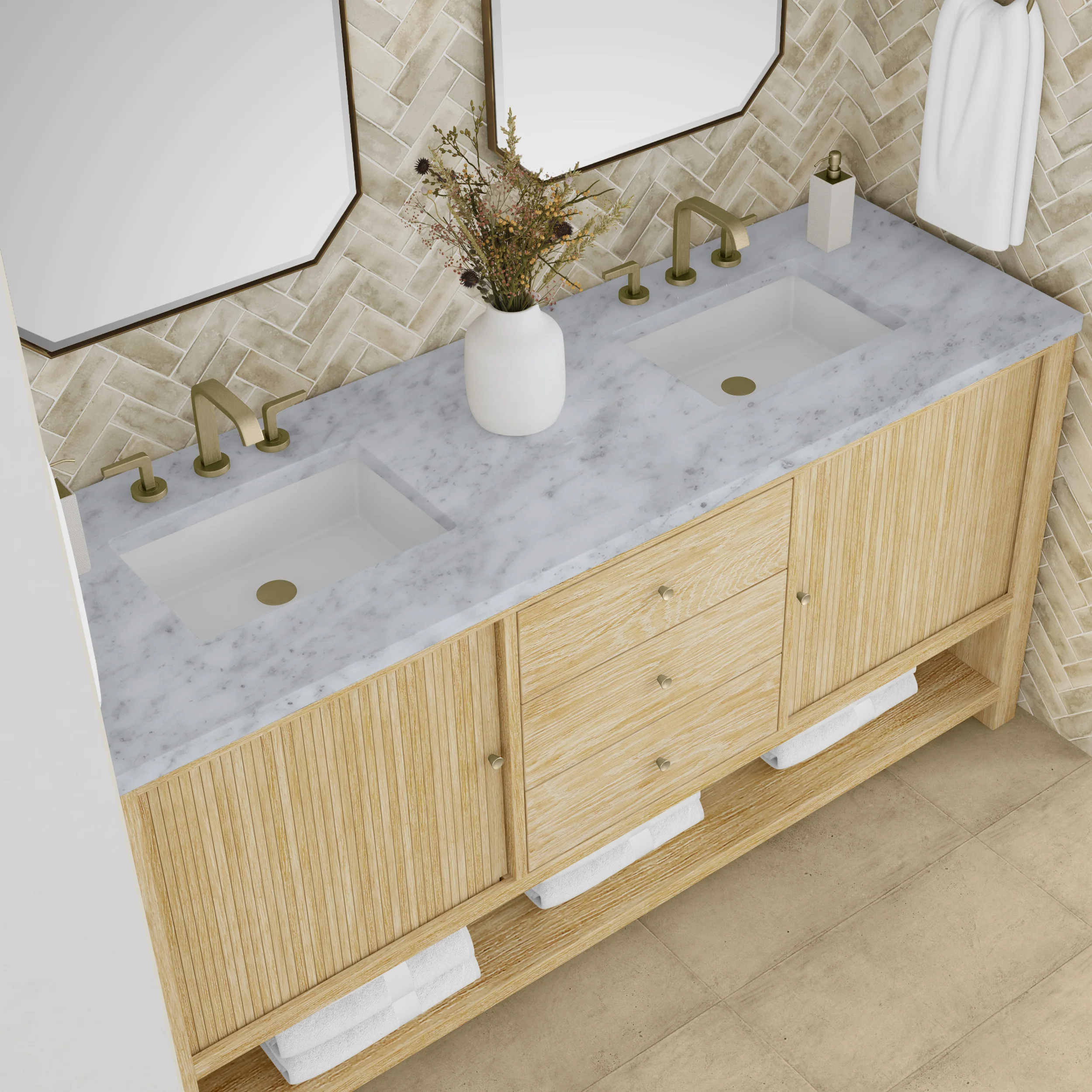 Rathenow Mid-Century Modern Vanity (48"-72") 100 Rathenow Mid-Century Modern Vanity (48"-72")